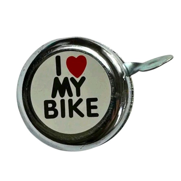 Звонок велосипедный (I LOVE MY BIKE) (хром, металл) BBC