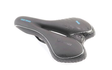 Седло велосипедное MTB 270x160мм, чёрно-бело-синее GEL