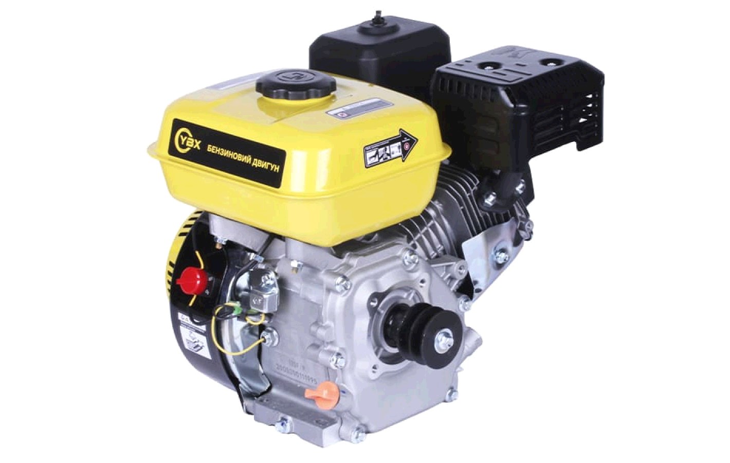 Двигатель м/б 170F (7,5Hp) (вал Ø 20мм, под шпонку +шкив) AMG