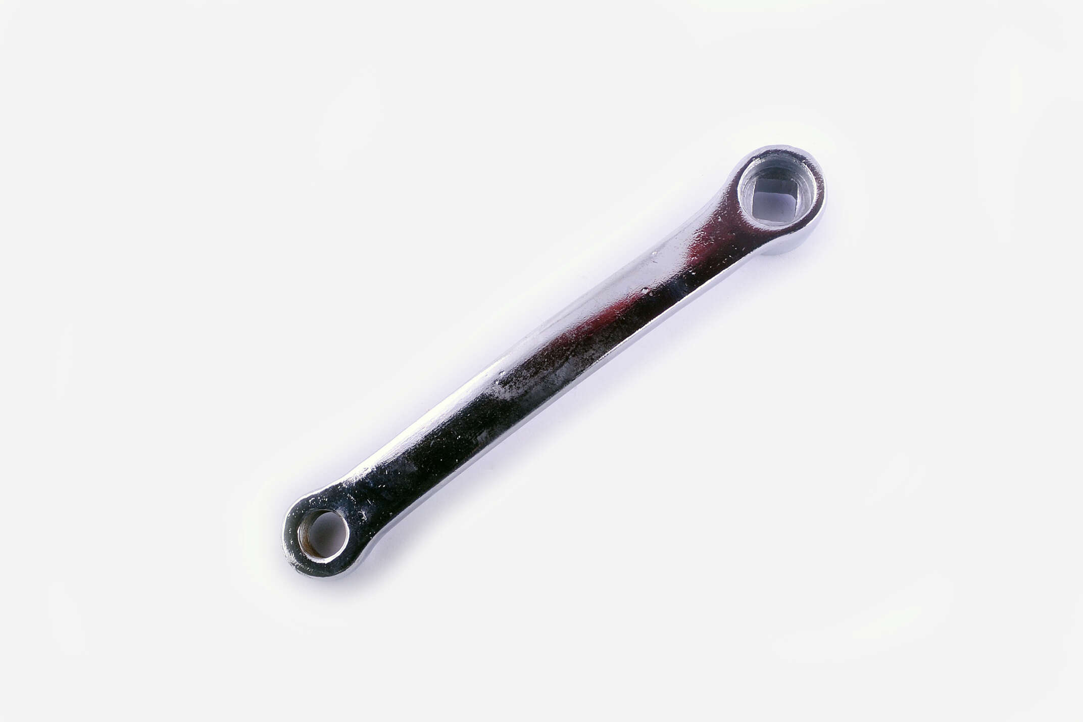 Шатун велосипедный (левый) (L-190mm, квадрат H-12,5mm) (хром) YAT