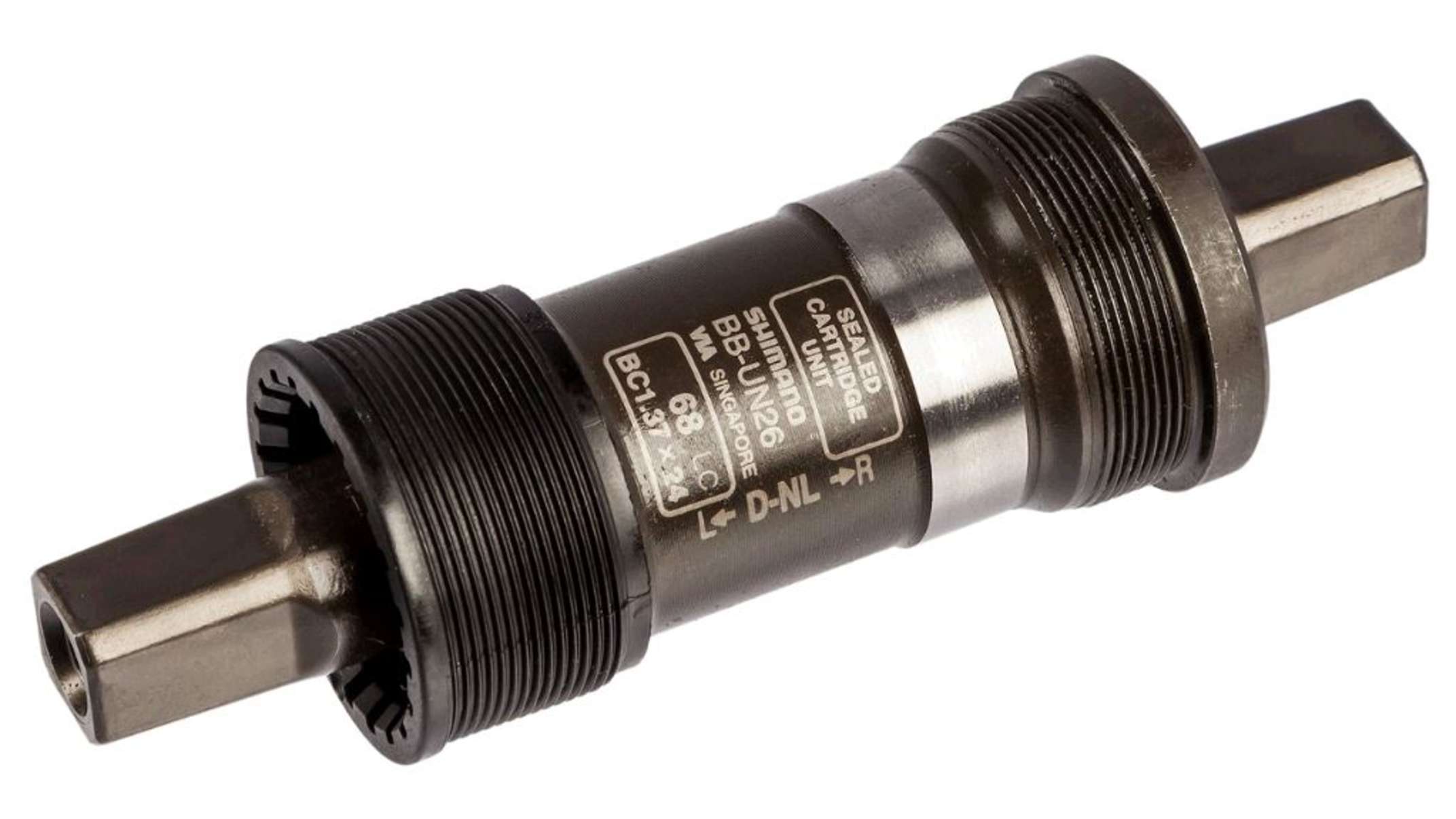 Каретка велосипедная неразборная (квадрат) (L-123mm, BB-UN26) (SHMN) KL