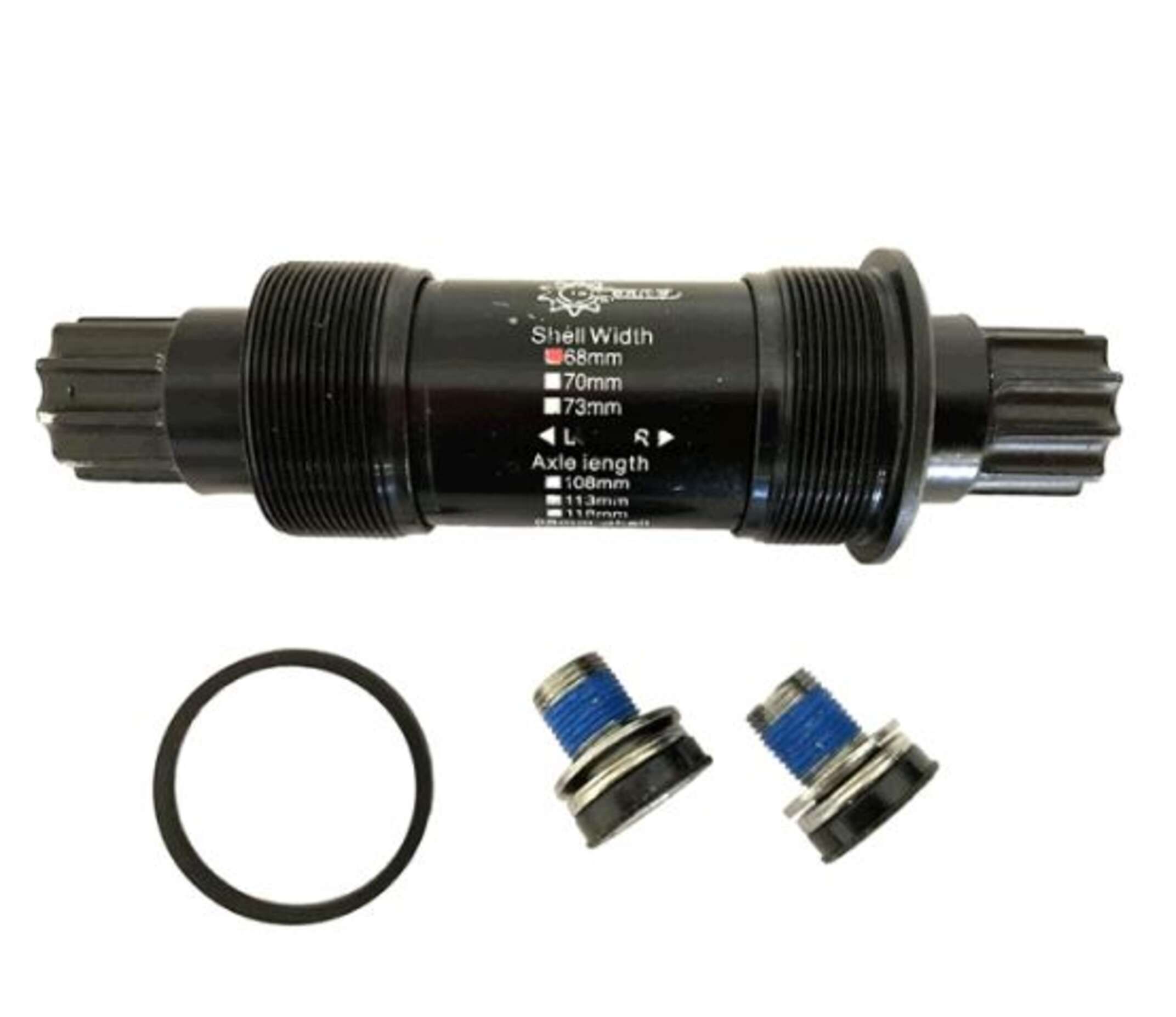 Каретка велосипедная неразборная (шлицы, ISIS) (L-128mm) NECO KL