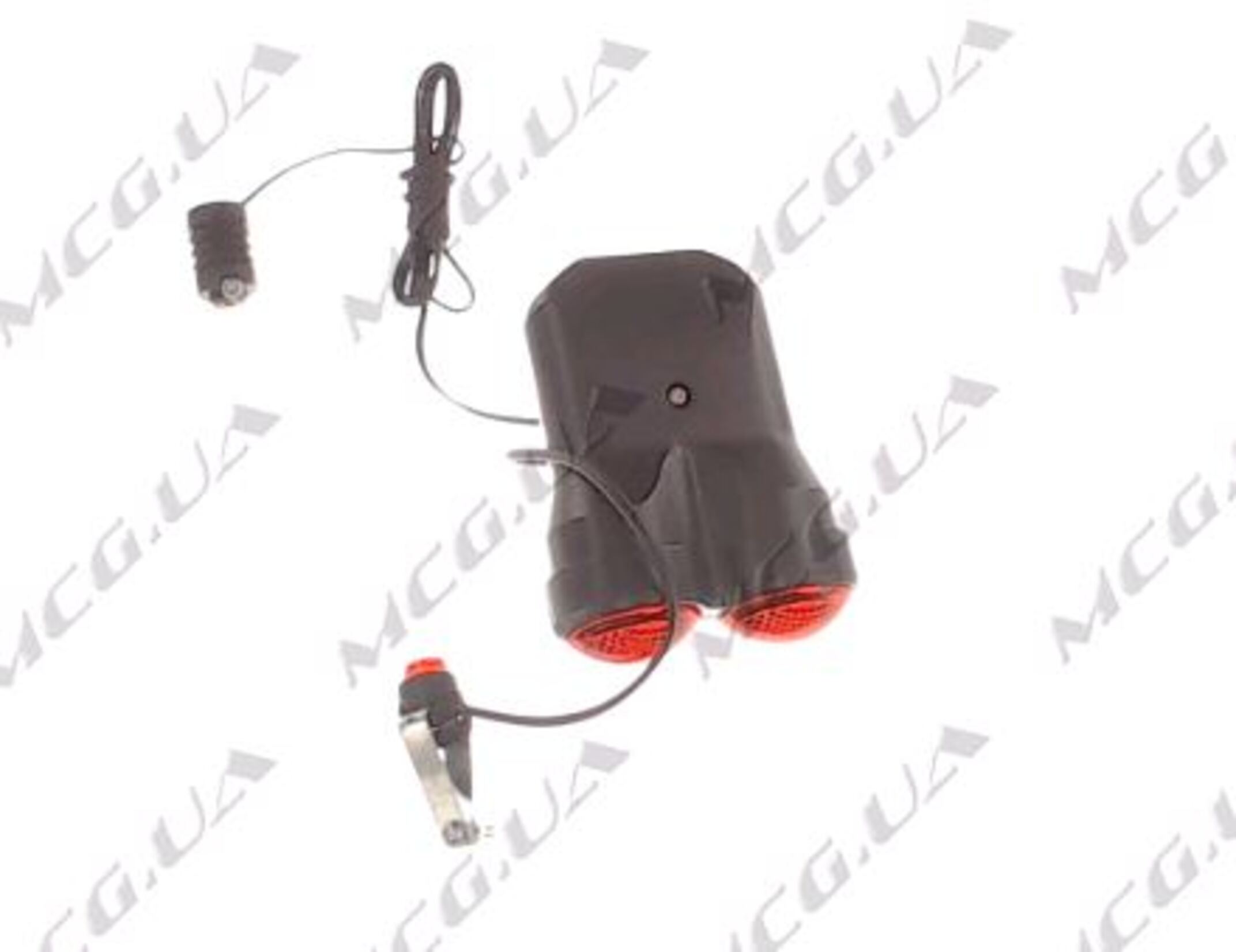 Стоп-сигнал (в сборе) велосипедный (универсальный) (двойной, 1+1 LED) (mod 555) KL