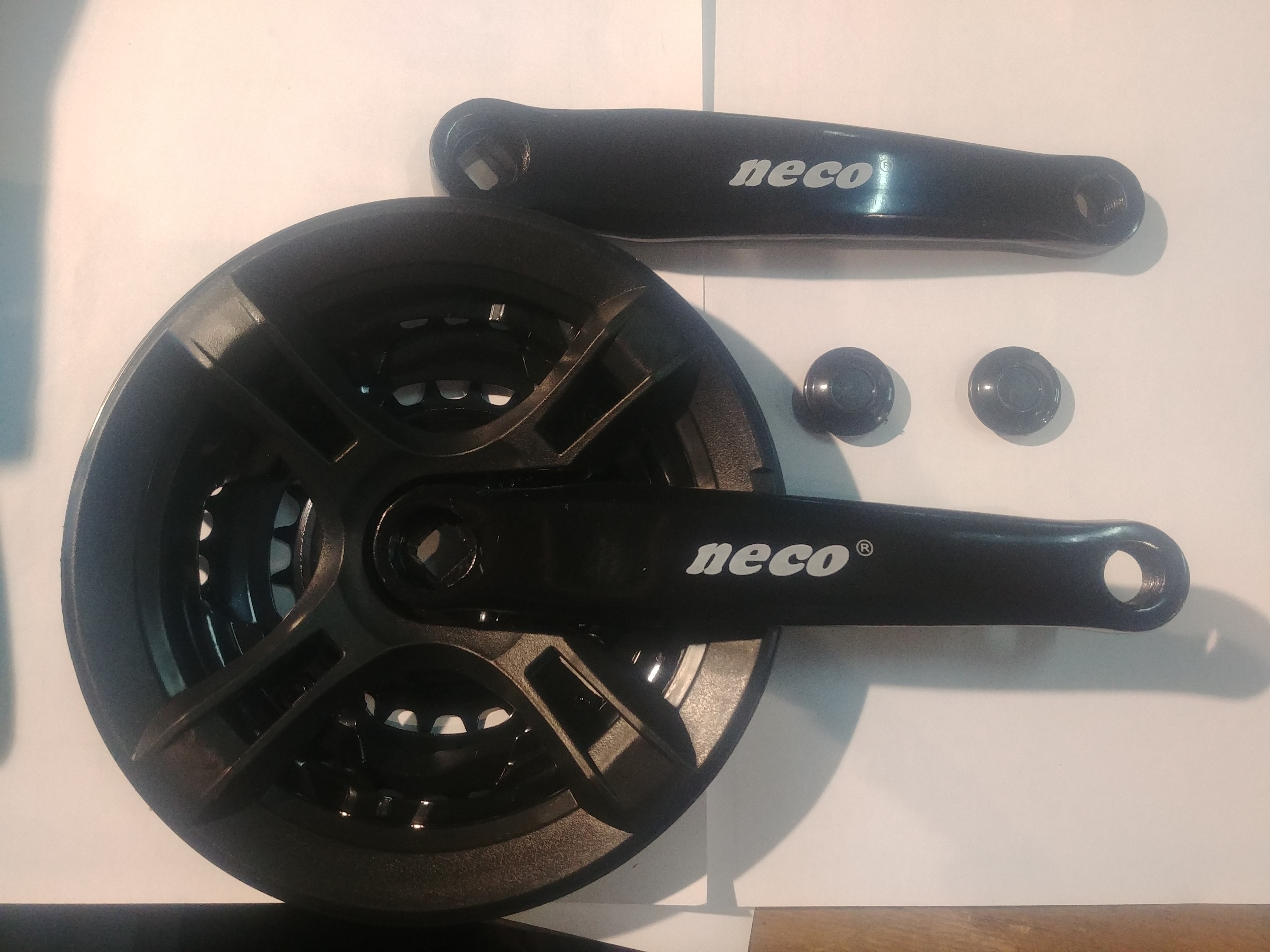 Звезды велосипедные (передние) 24/34/42T (+2 шатуна L-170mm, квадрат, черные, с защитой) (PHCW-A421) KL