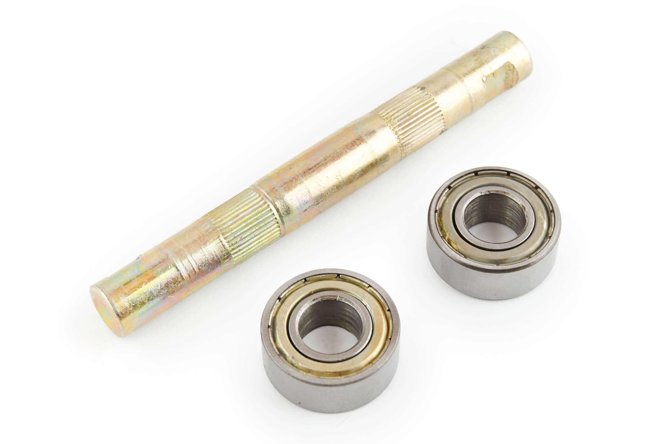 Ось каретки велосипедная (клин) (L-140mm) (+ 2 подшипника 6902-ZZ) (mod:УКРАИНА) BDRK
