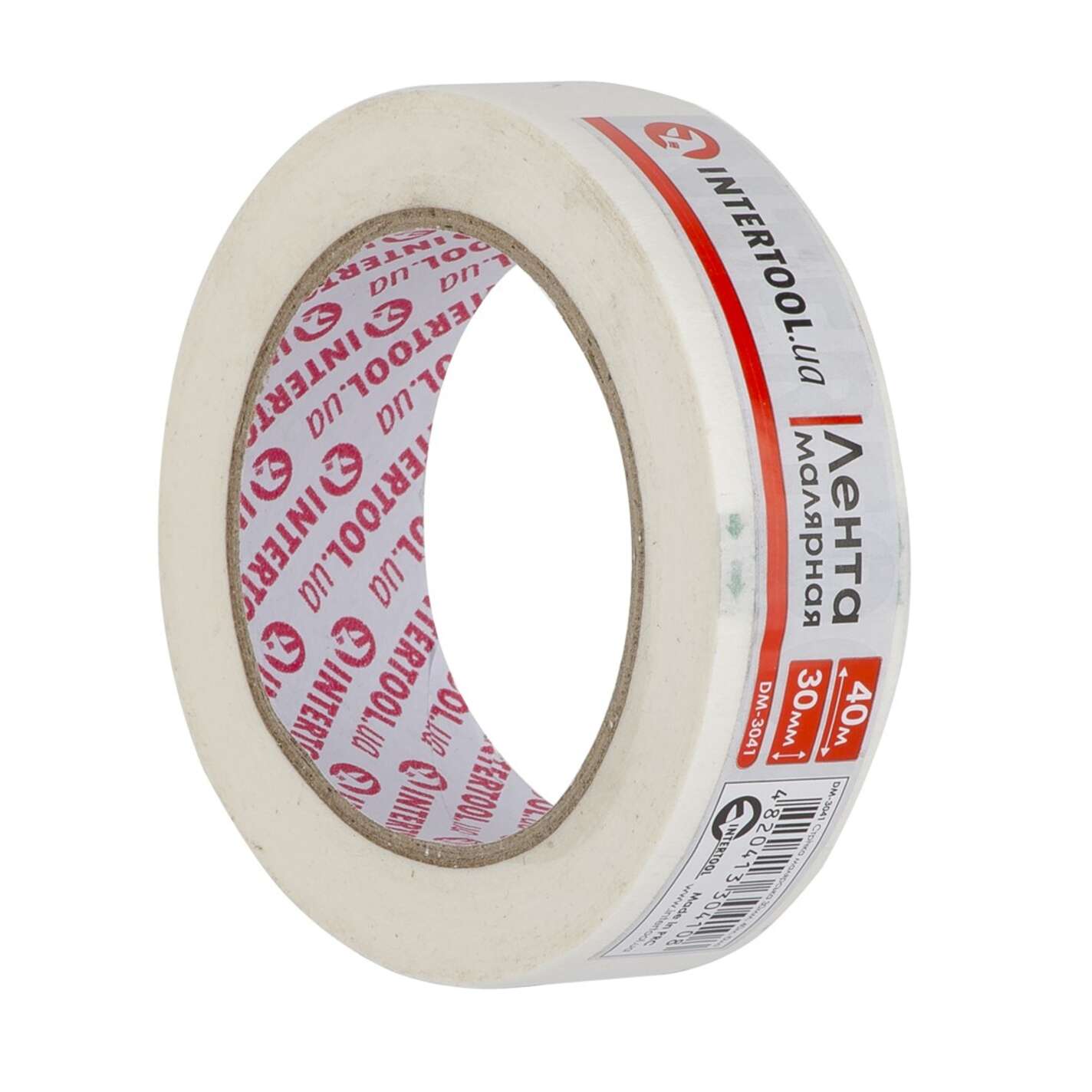 Лента малярная 30мм, 40м, белая INTERTOOL