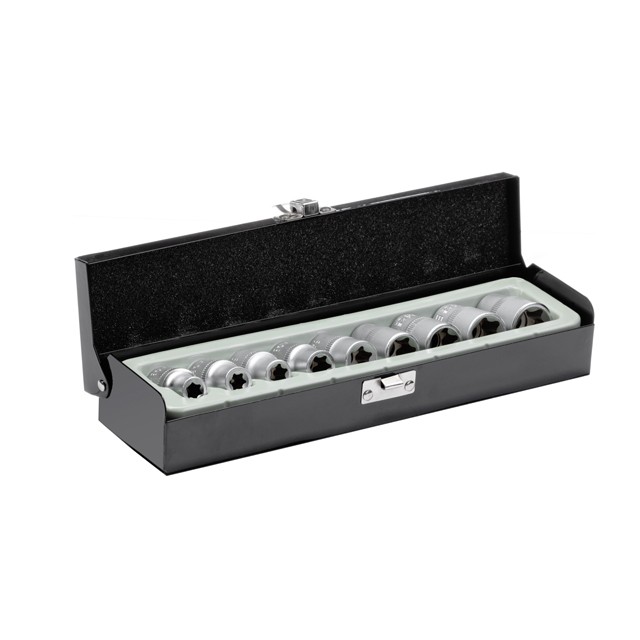 Набор головок TORX 9шт, E10-E24, 1/2