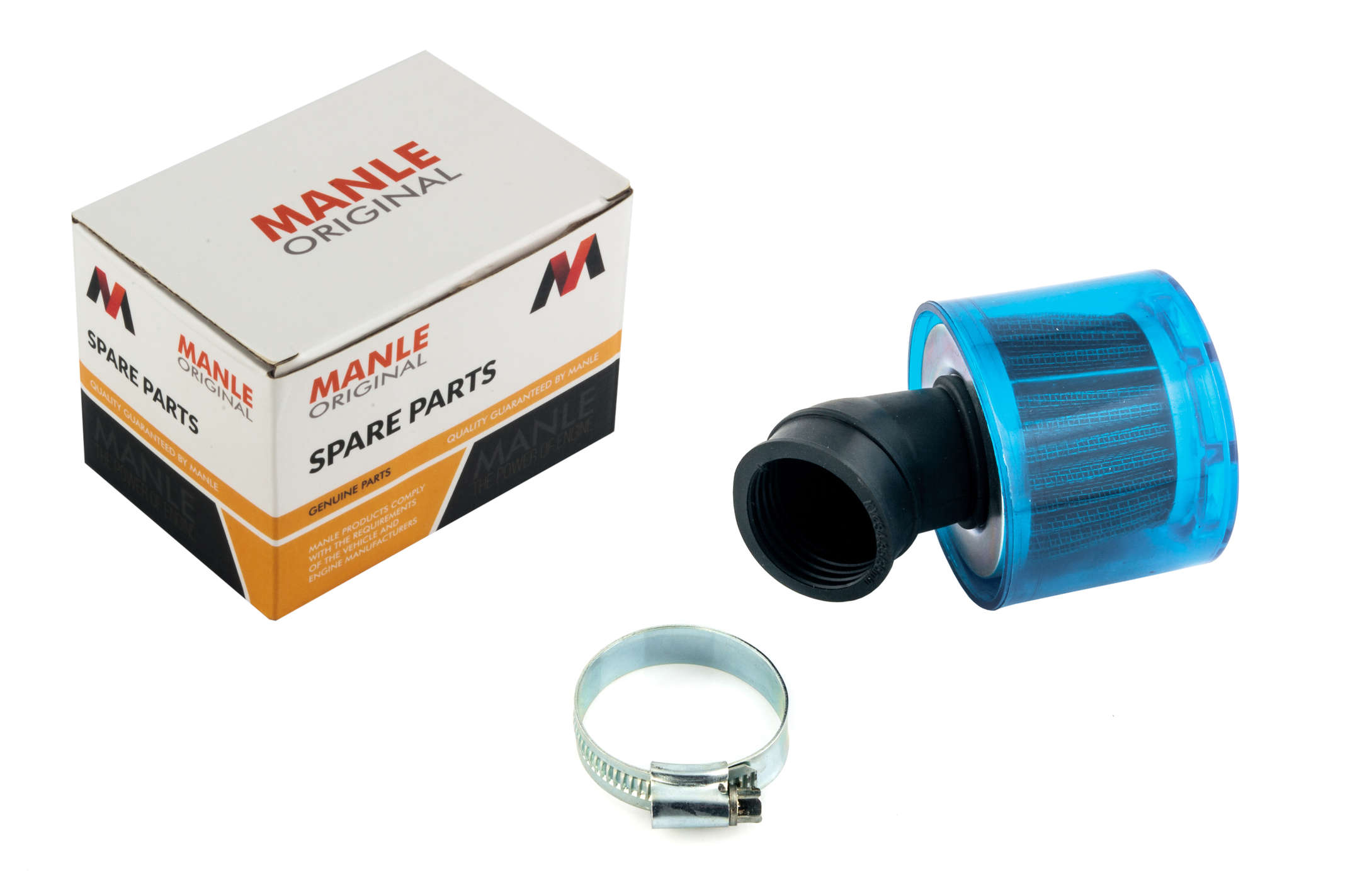 Фильтр воздушный (нулевик) Ø35mm, 45*, (синий, прозрачный) MANLE