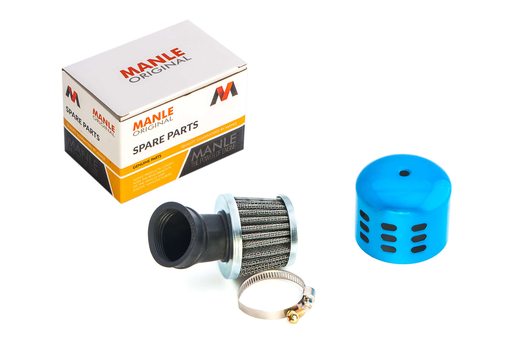 Фильтр воздушный (нулевик) Ø35mm, 45*, колокол (синий) MANLE