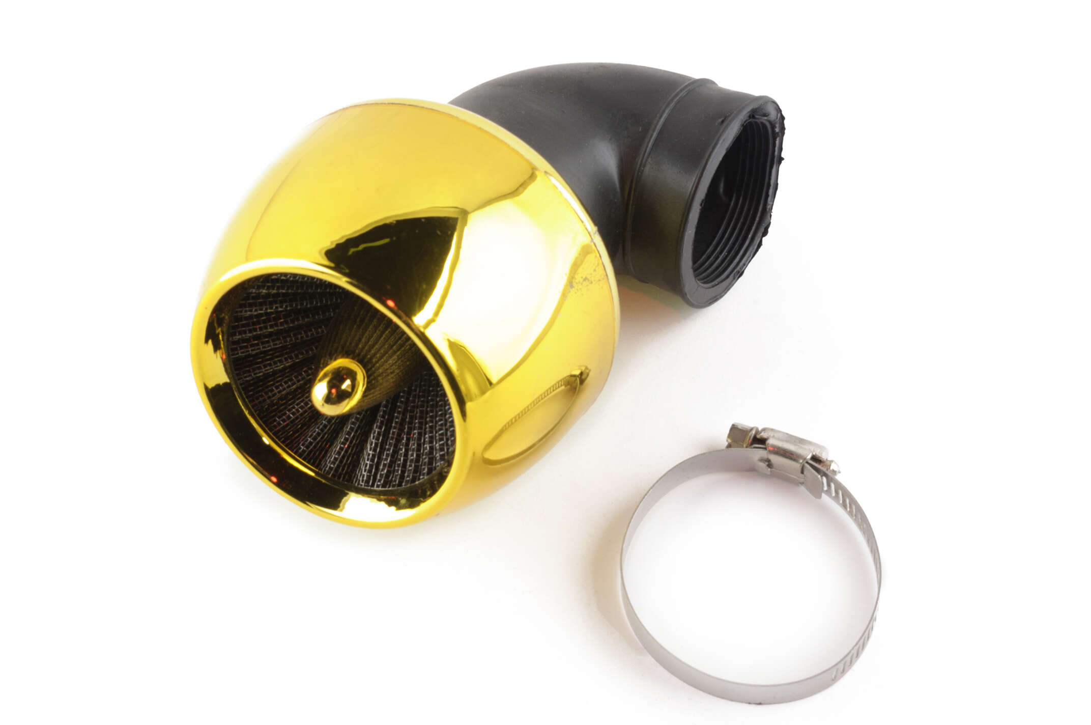Фильтр воздушный (нулевик) Ø42mm, 90*, турбина (золото)
