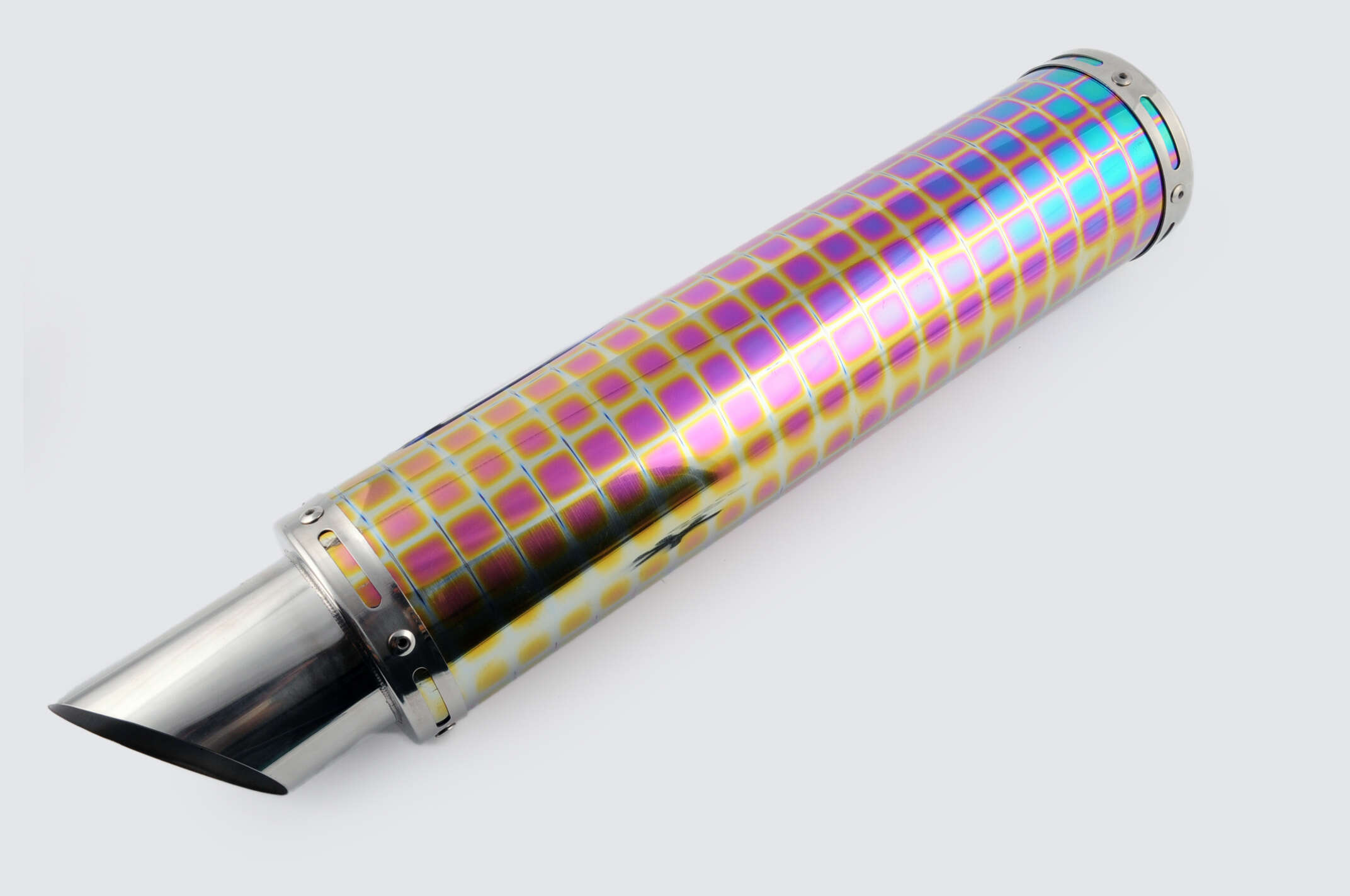 Глушитель (тюнинг) 420*100mm, креп. Ø78mm (нержавейка, квадраты, прямоток, без креплений, mod:45)
