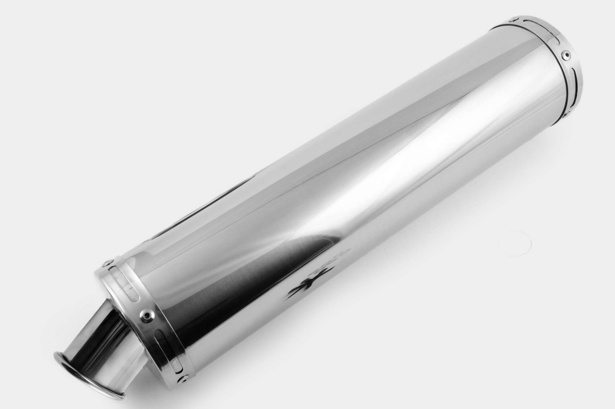 Глушитель (тюнинг) 420*100mm, креп. Ø78mm (нержавейка, хром, без креплений, mod:58)