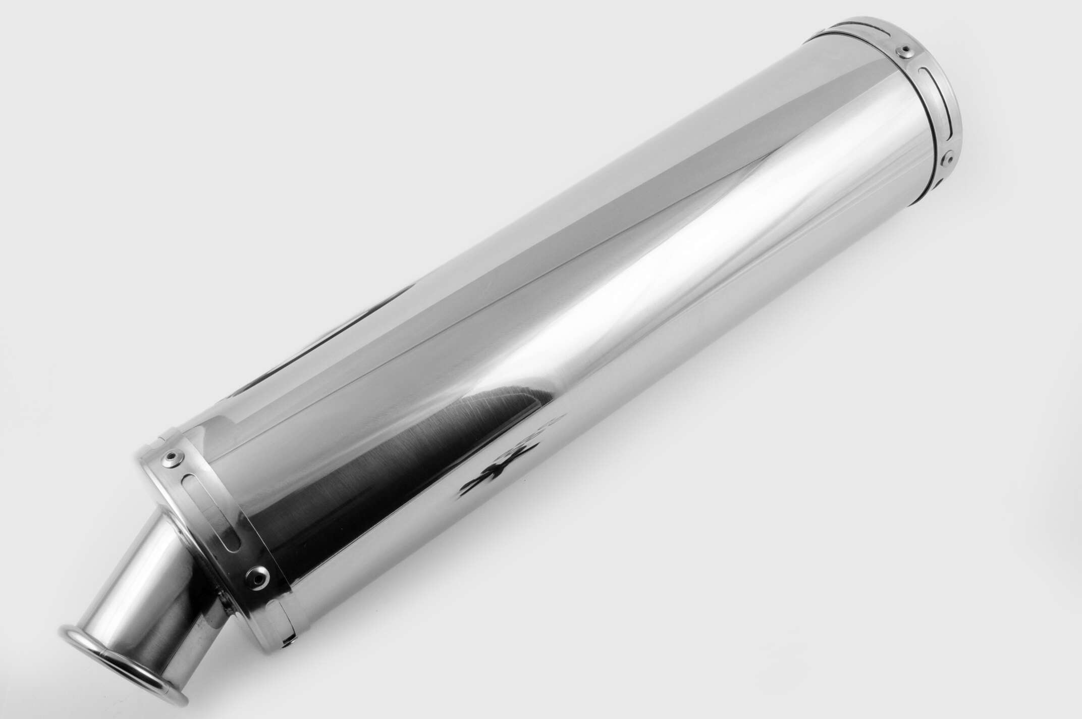 Глушитель (тюнинг) 420*100mm, креп. Ø78mm (нержавейка, хром, прямоток, без креплений, mod:61)