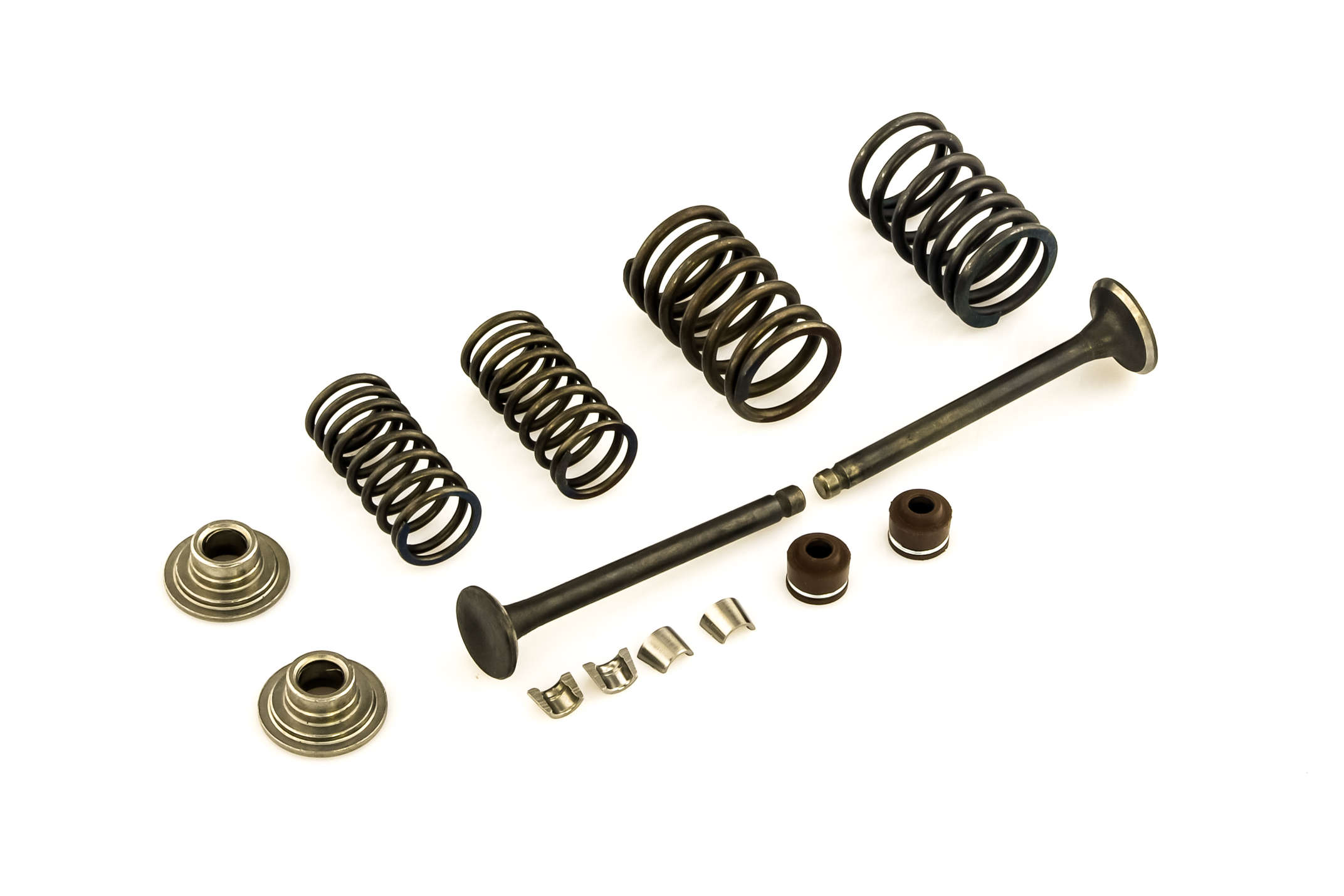 Клапаны (пара, в сборе) 4T GY6 50 (L-64.3mm) ZUNA