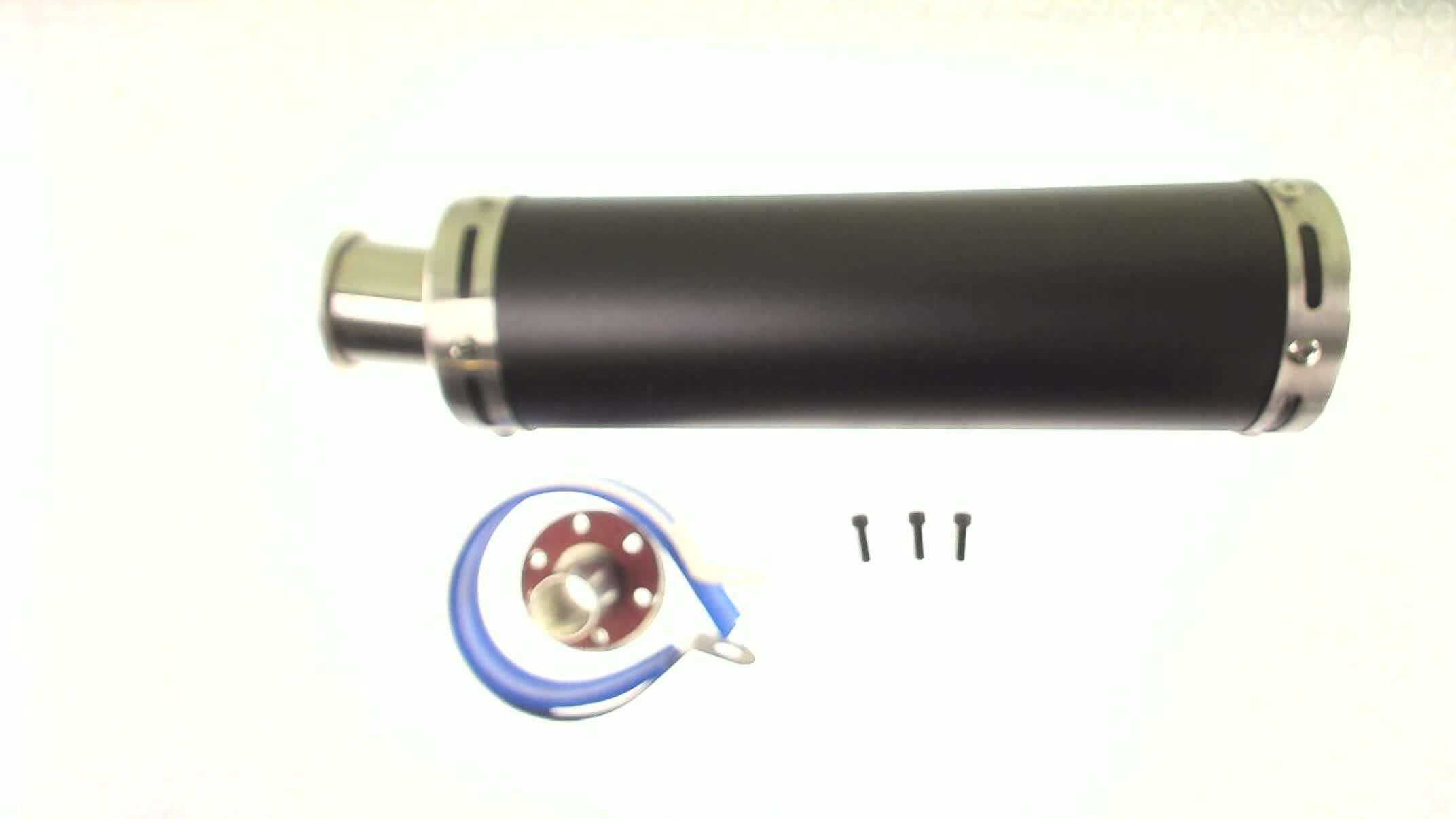 Глушитель (тюнинг) 300*90mm, креп. Ø48mm (нержавейка, карбон, прямоток, mod:39) KOMATCU (mod.A)