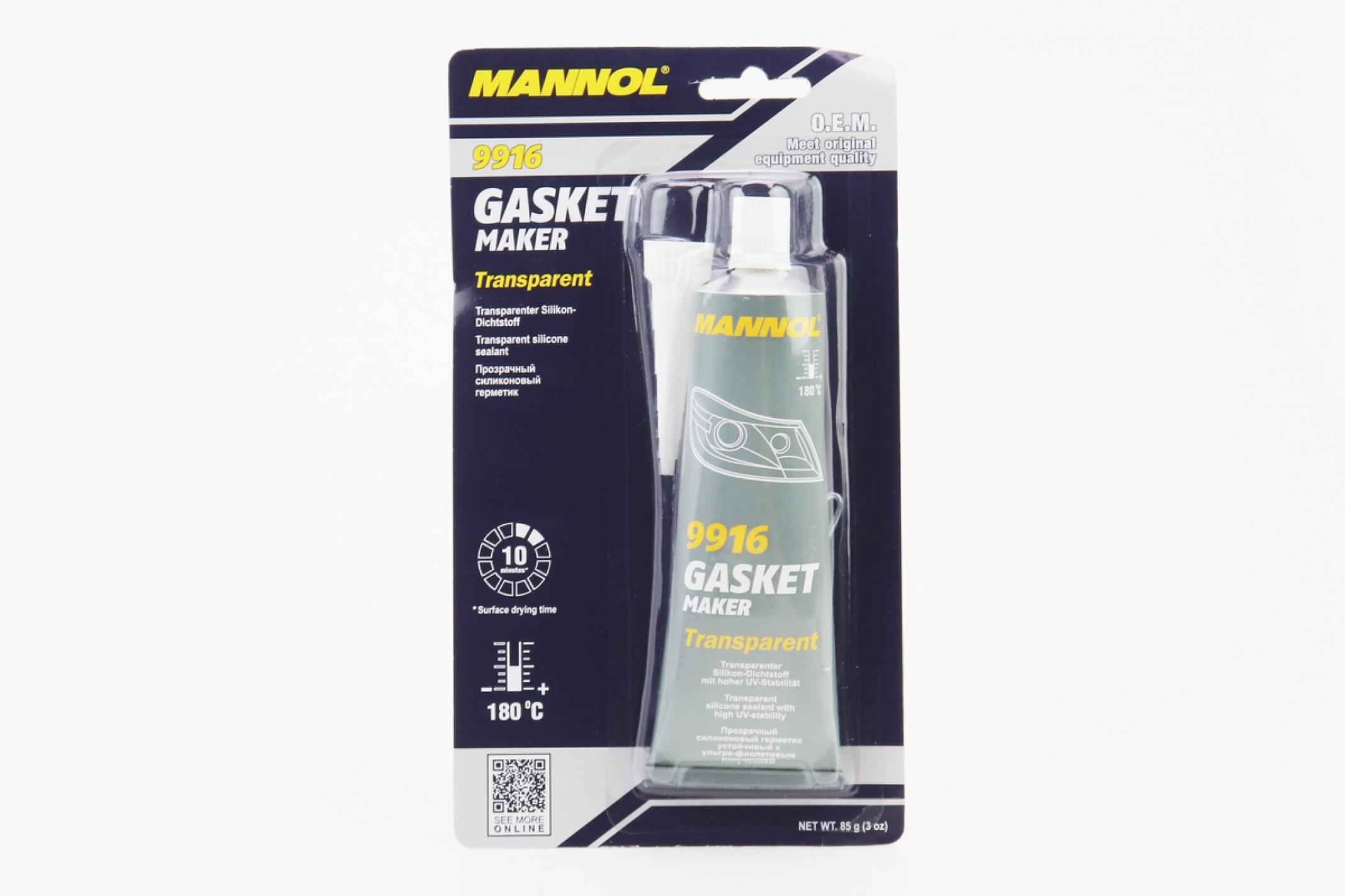 Герметик 85г (силиконовый, вулканизирующийся) (9916 Gasket Maker Transparent) MANNOL KS