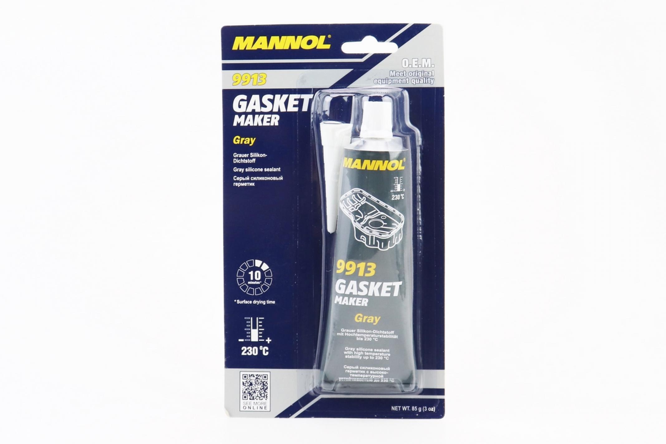 Герметик 85г (серый) (вулканизирующийся) (9913 Gasket Maker Gray) MANNOL KS