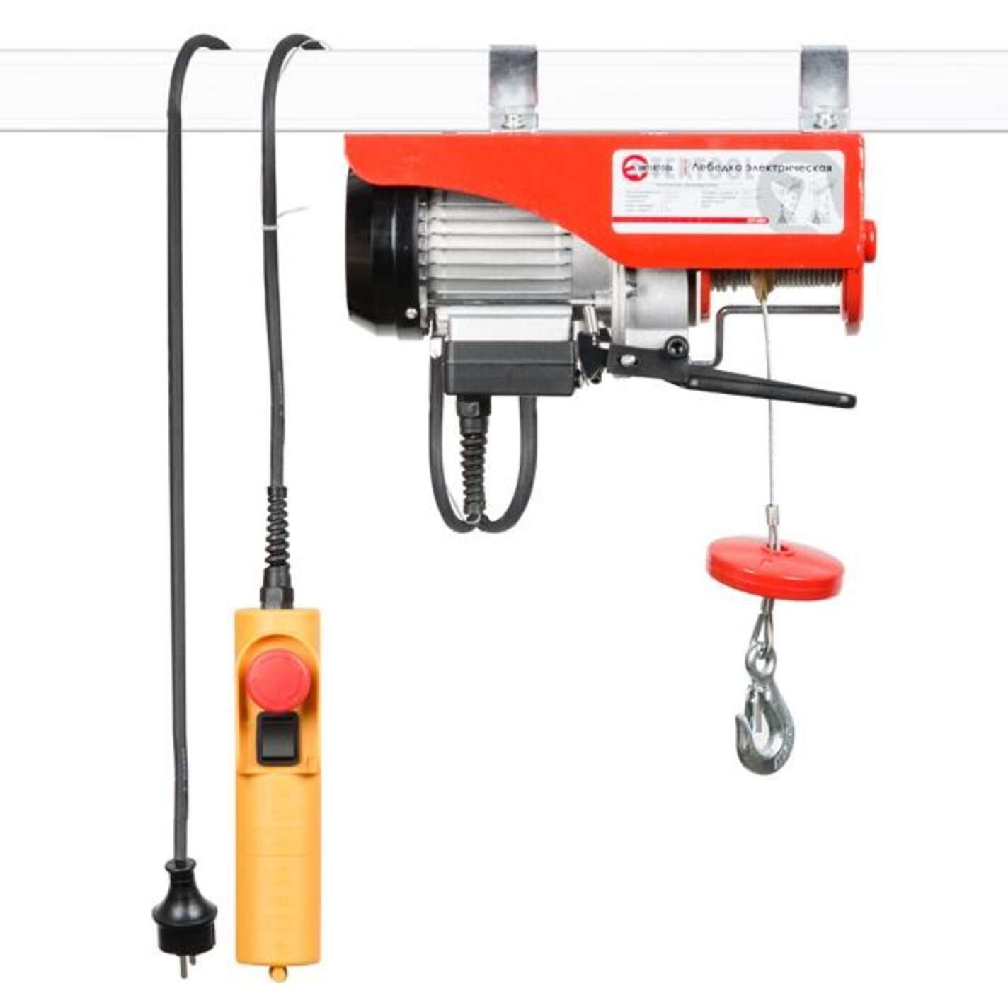 Лебедка электрическая 220/230В, 500Вт, 125/250 кг, трос 3.0мм*12м INTERTOOL