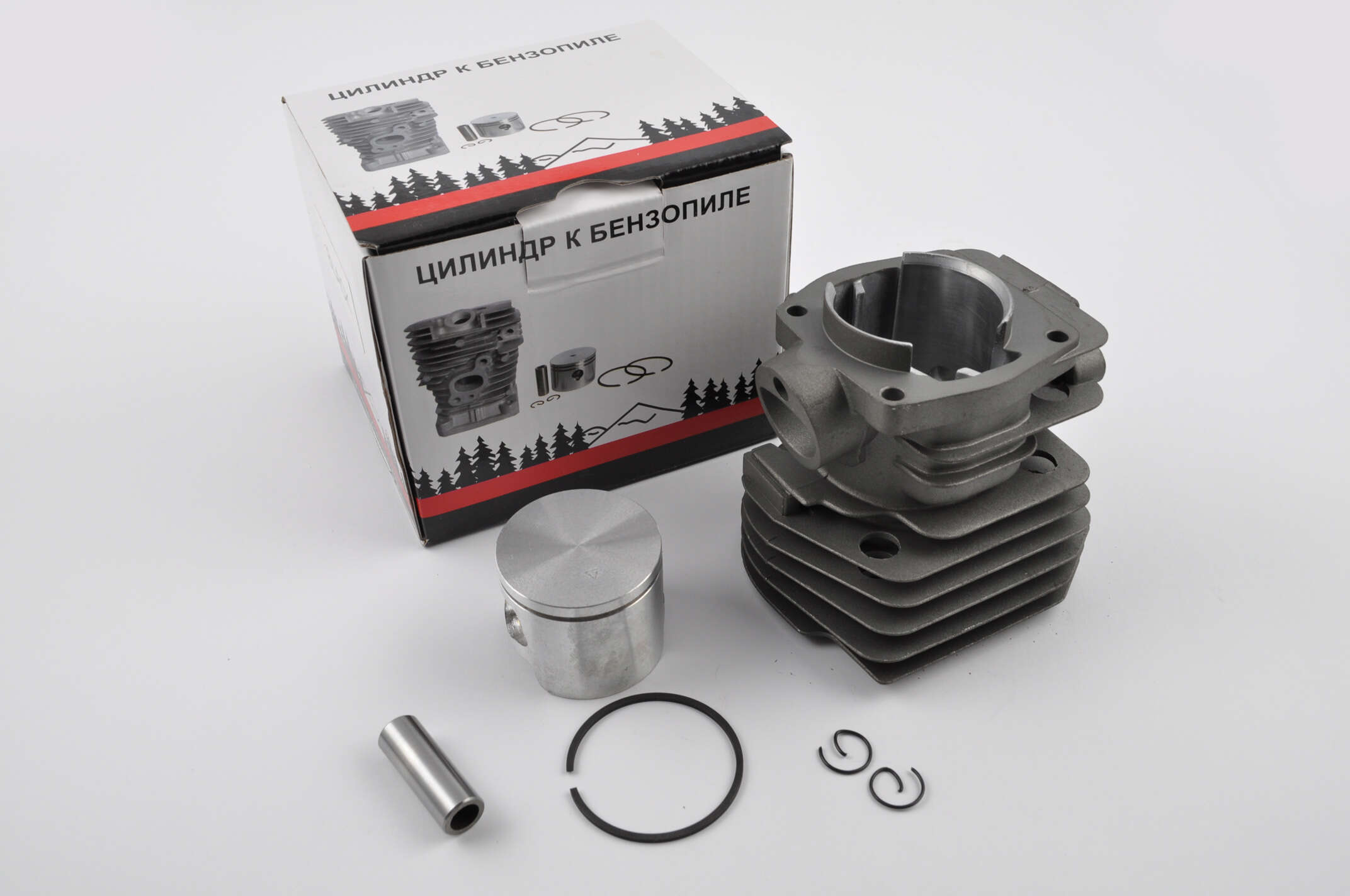 Поршневая б/п (ЦПГ) для Husqvarna 350 (Ø44, низкая) (черная) WOODMAN