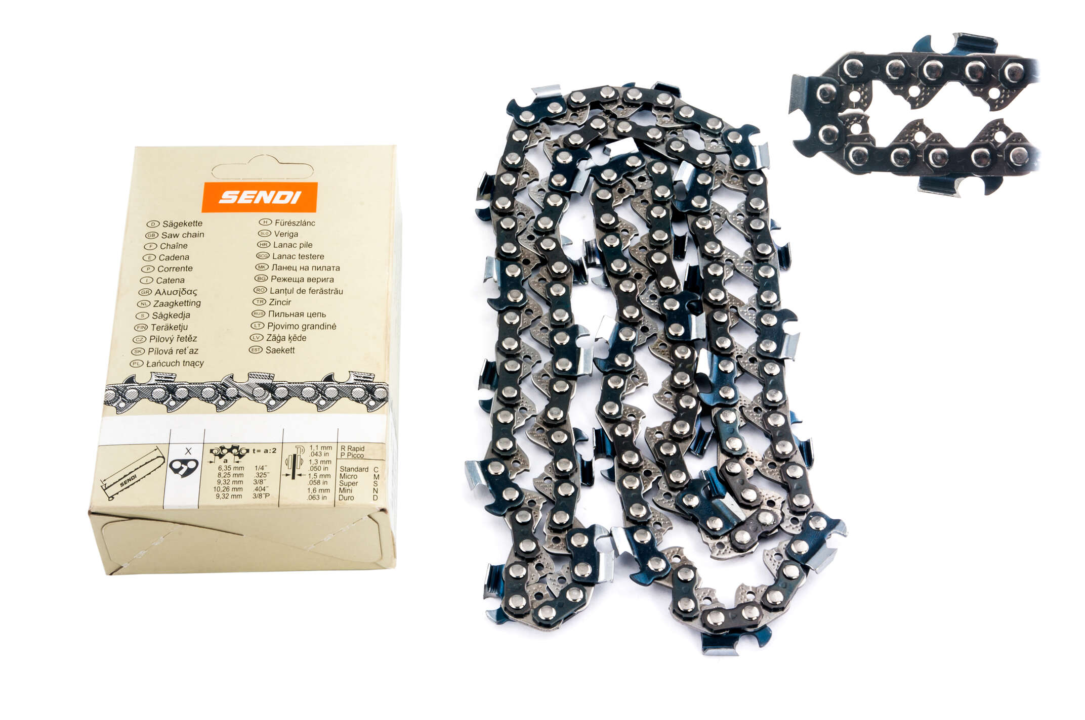 Цепь пильная 3/8, 1.5mm, 64зв, RS, под шину 16 (40см) SENDI