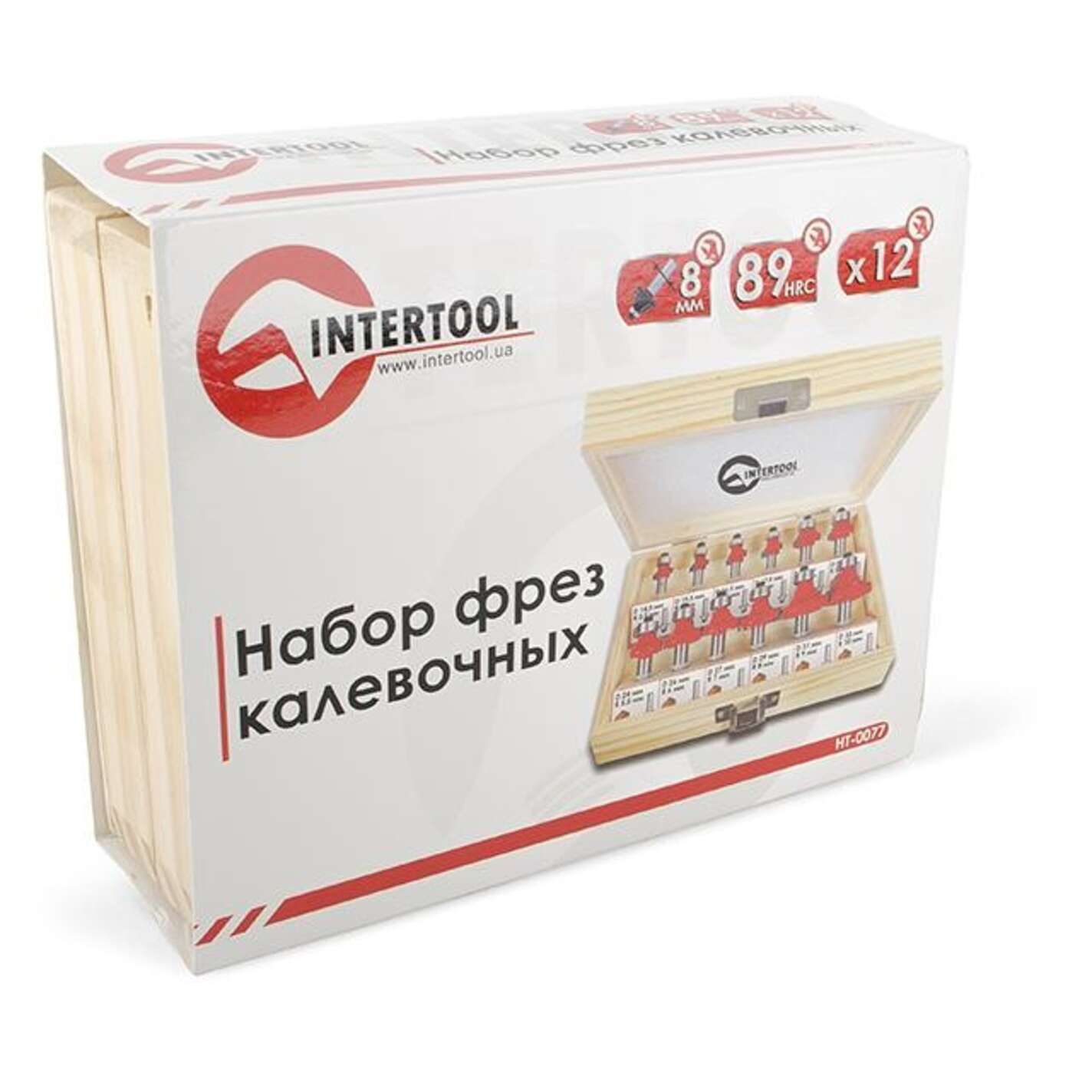 Набор фрез калевочных, 12 шт. INTERTOOL