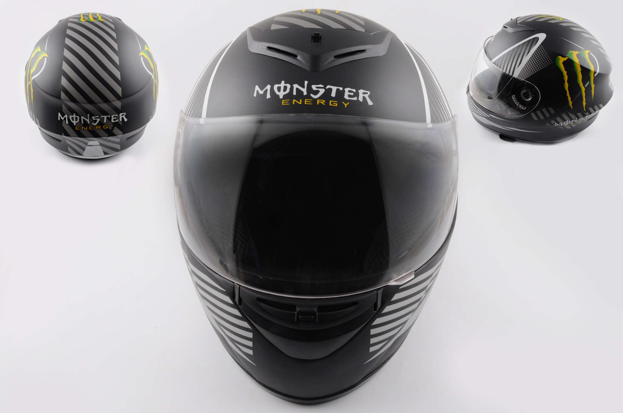 Шлем-интеграл (size:L, черный матовый) MONSTER ENERGY