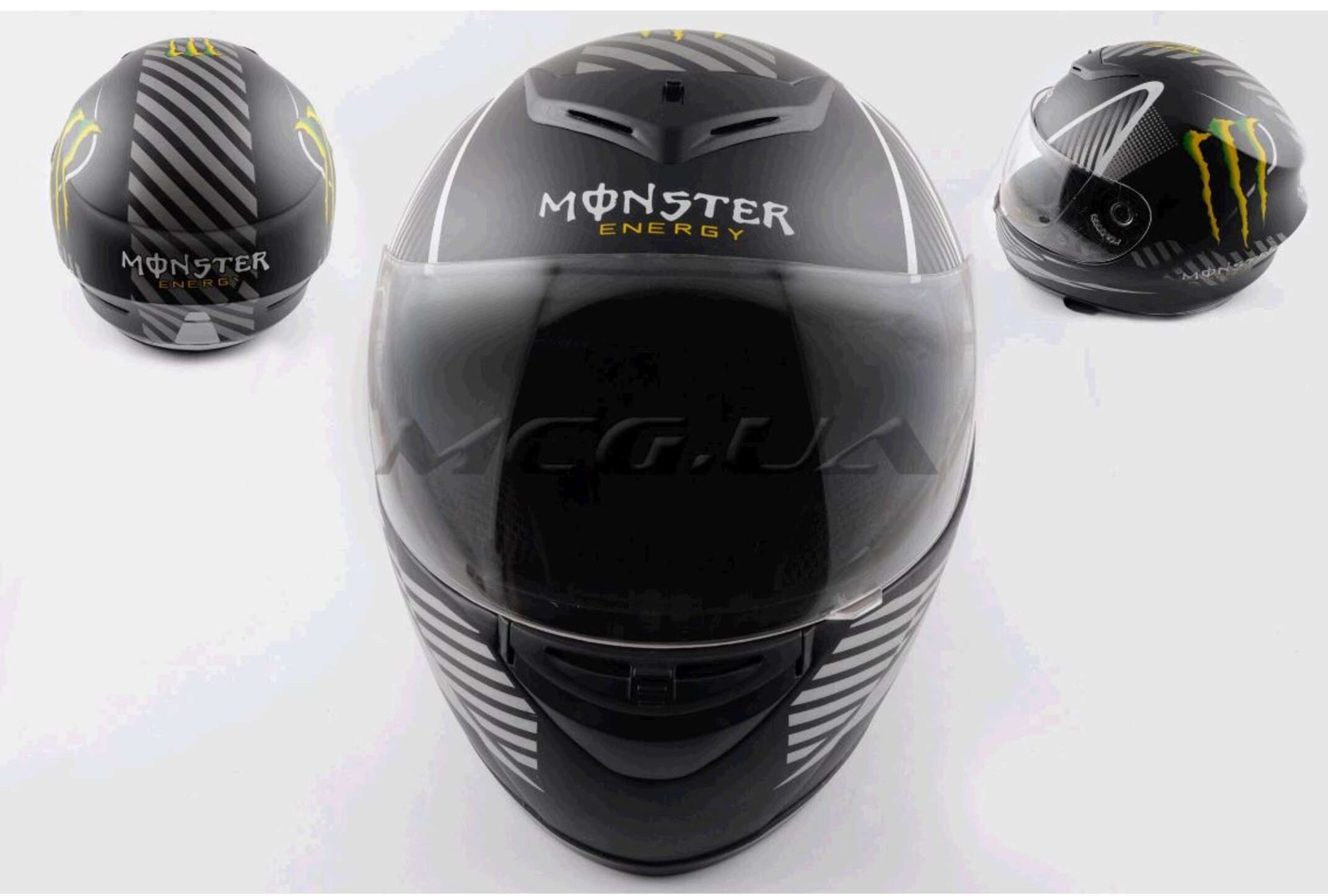Шлем-интеграл (size:ХL, черный матовый) MONSTER ENERGY