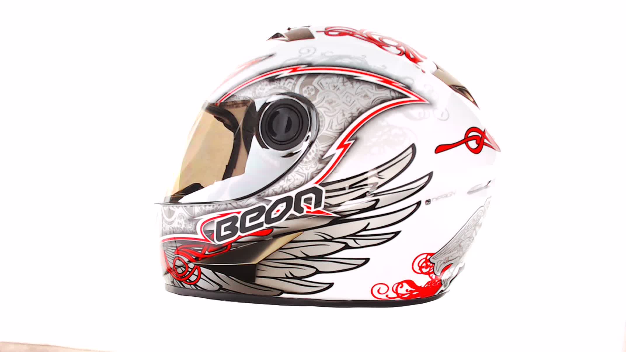 Шлем-интеграл (mod:B-500) (size:M, бело-черно-синий) BEON