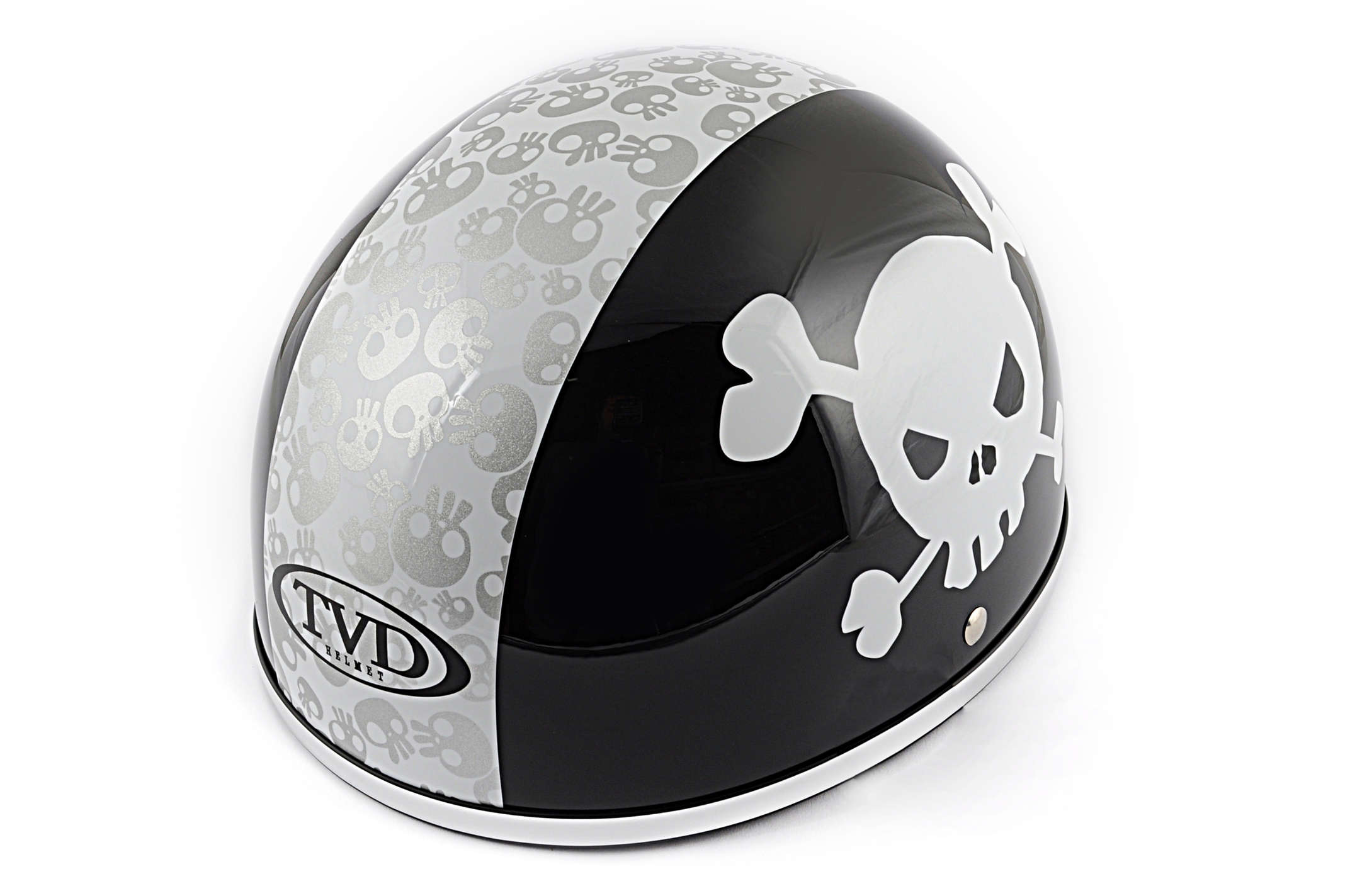 Шлем-каска (mod:Skull) (size:L, черно-белый) TVD