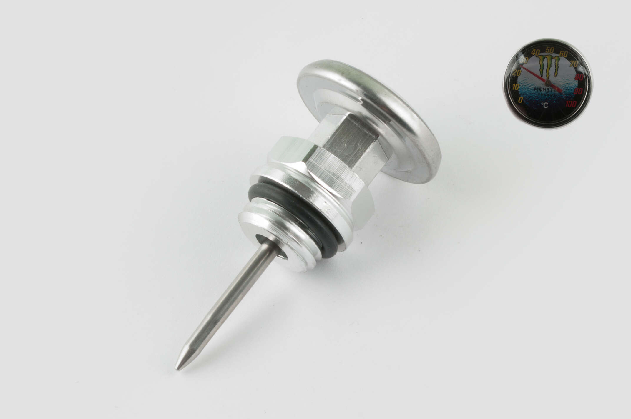 Щуп масла Delta Ø19.0mm, L-75mm (+датчик температуры) (серебристый) RIDE IT