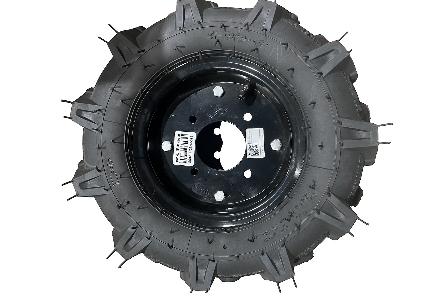 Колесо 4,00-8 ТТ м/б (в сборе) (под 4 болта, 4,85 кг) AMG