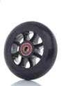 Колесо на самокат с подшипником 608-2RS, пластмассовое, черное, D100mm (LZ-002-2) MS