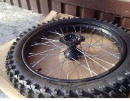 Колесо 80/100-14 TT (камерное, спицованое) PITBIKE (в сборе) (переднее) 3,00-14 под ось 12 OSA