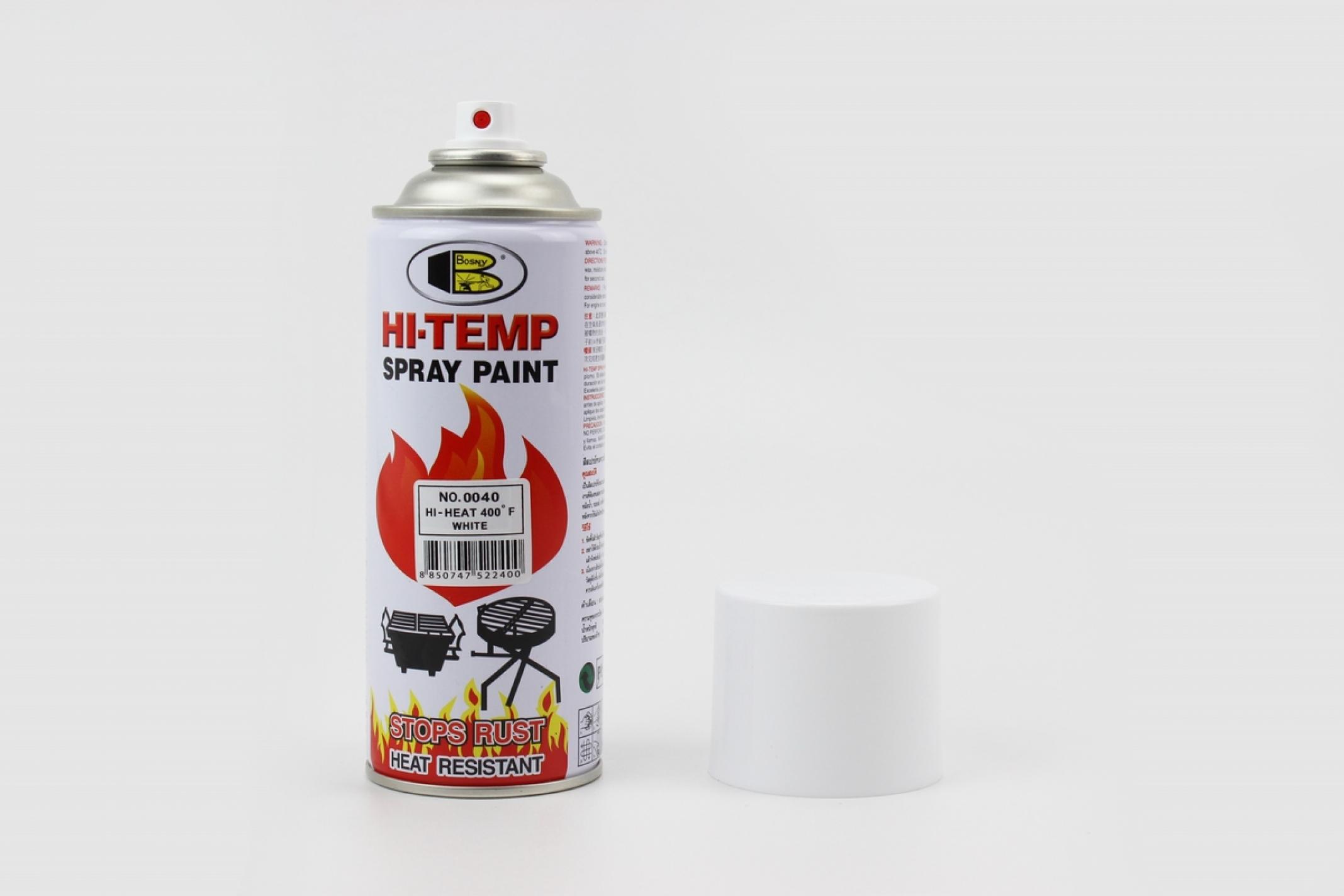 Краска акриловая жаростойкая 400°F, №0040 БЕЛЫЙ, Аэрозоль 400ml KS