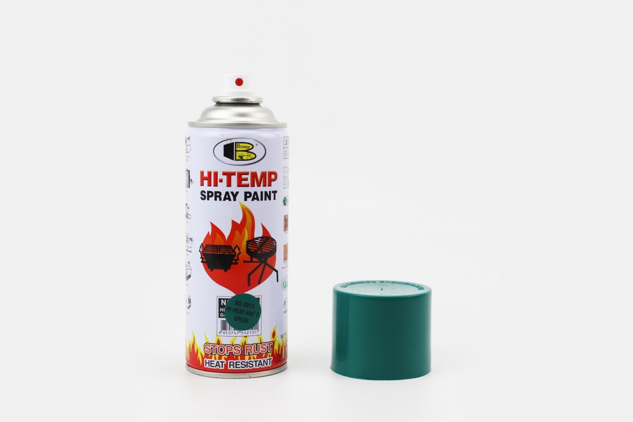 Краска акриловая жаростойкая 400°F, №0013 ЗЕЛЕНЫЙ, Аэрозоль 400ml KS