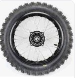 Колесо 80/100-12 TT (камерное, спицованое) PITBIKE (в сборе) (заднее) OSA