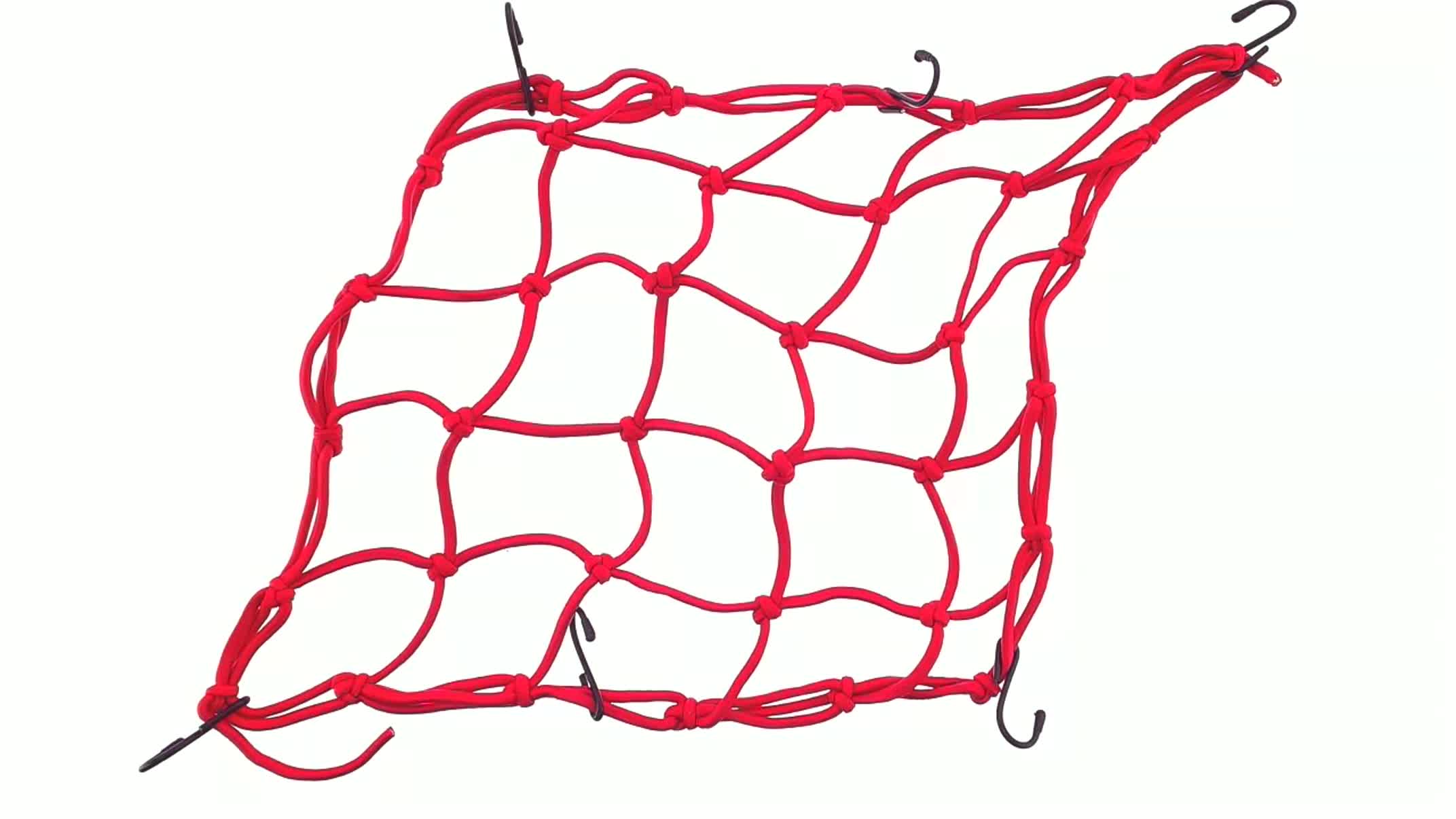 Сетка багажника (паук) (красная) MANLE