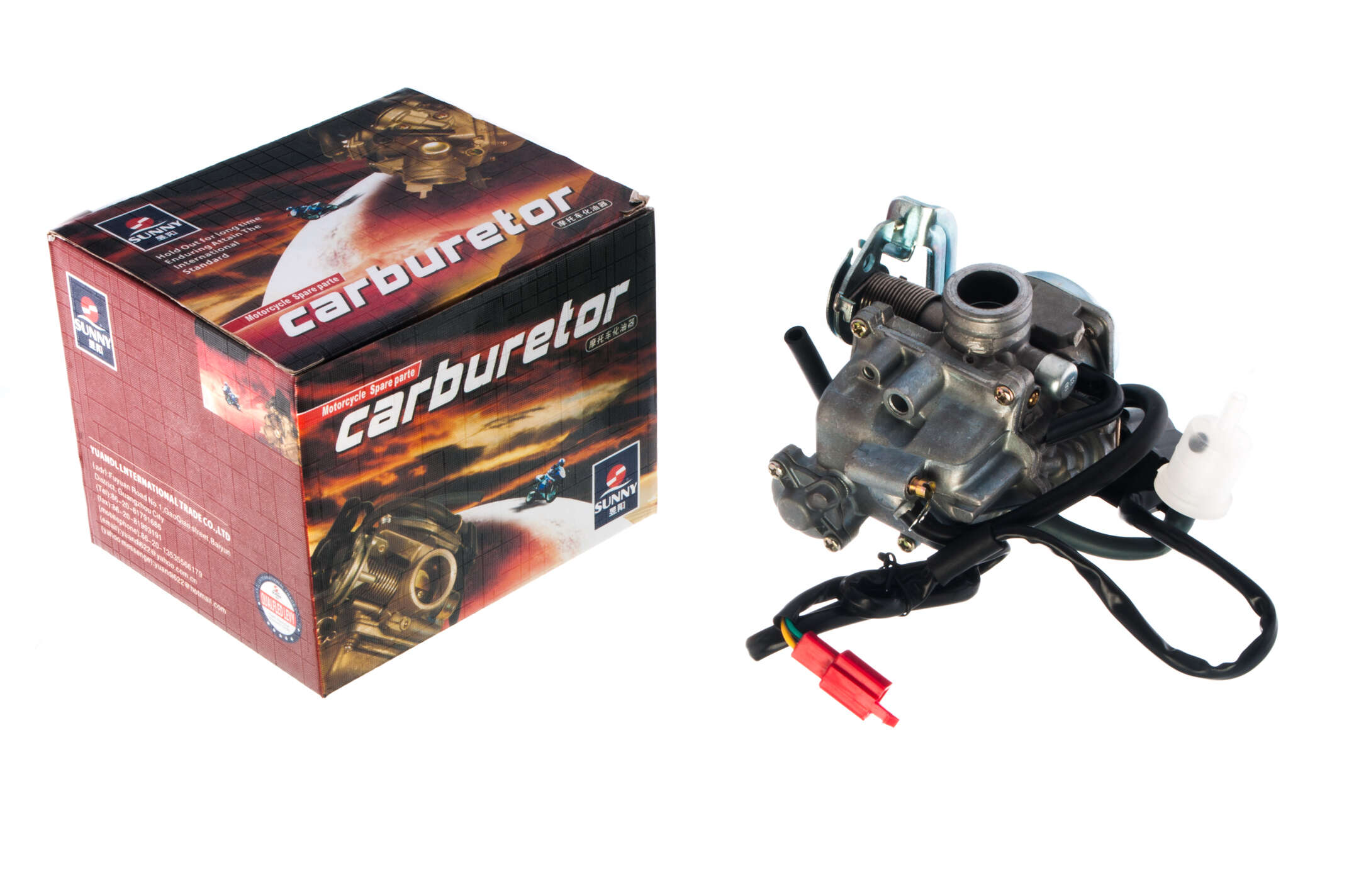 Карбюратор 4T GY6 80 (+топливный фильтр, пластмассовая крышка) ZUNA