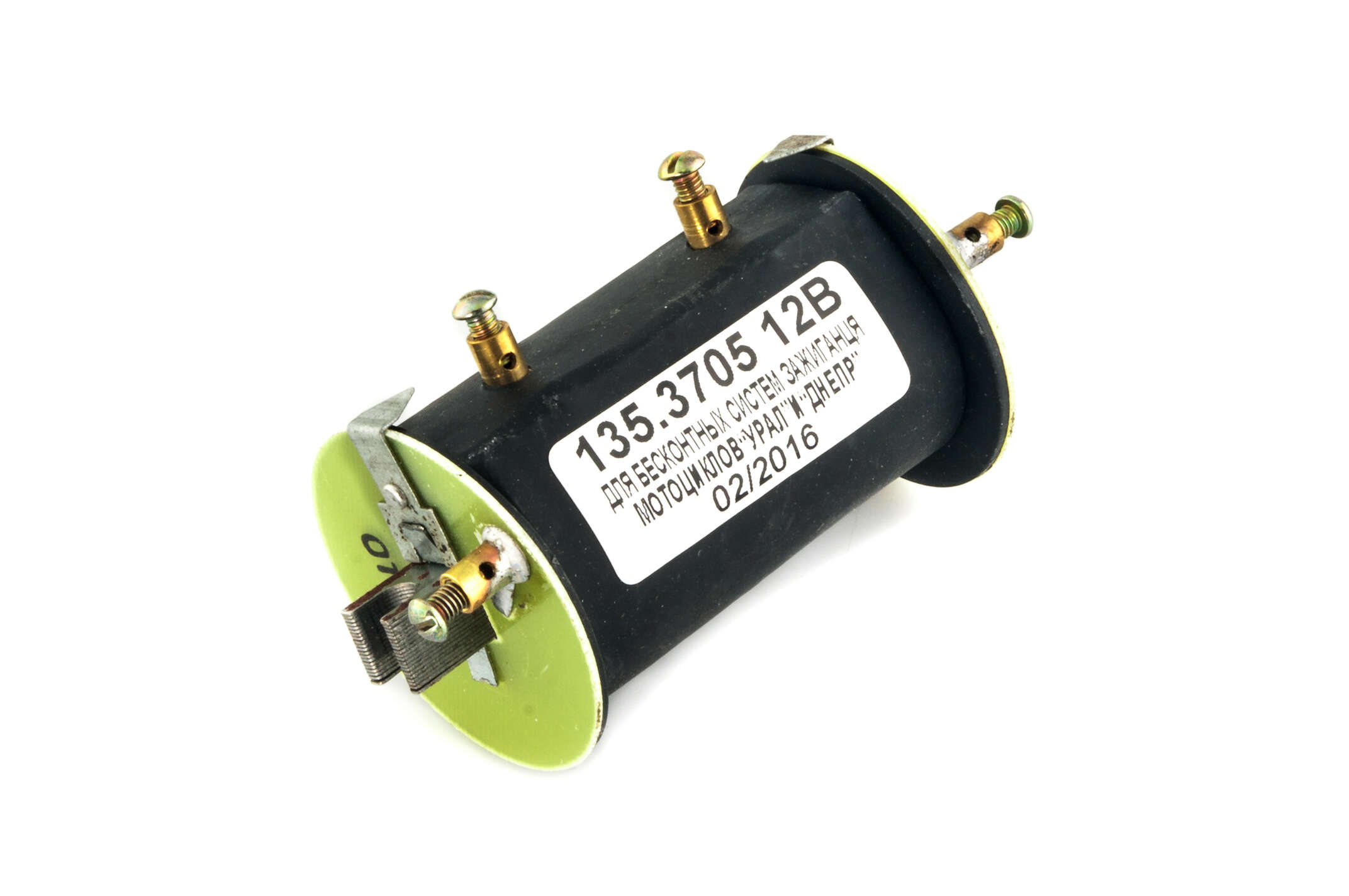Катушка зажигания МТ, ДНЕПР, УРАЛ 12V (черная) JING