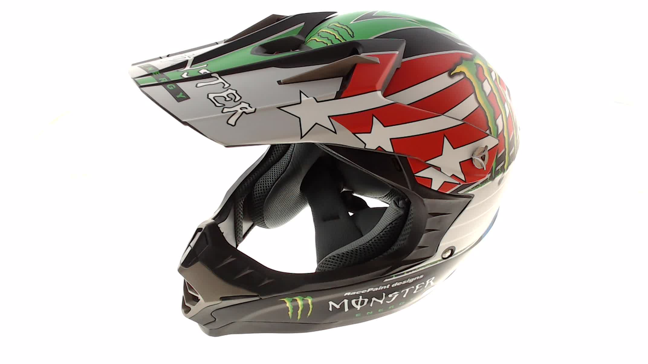 Шлем кроссовый (mod.MONSTER ENERGY) (size:L) MRC
