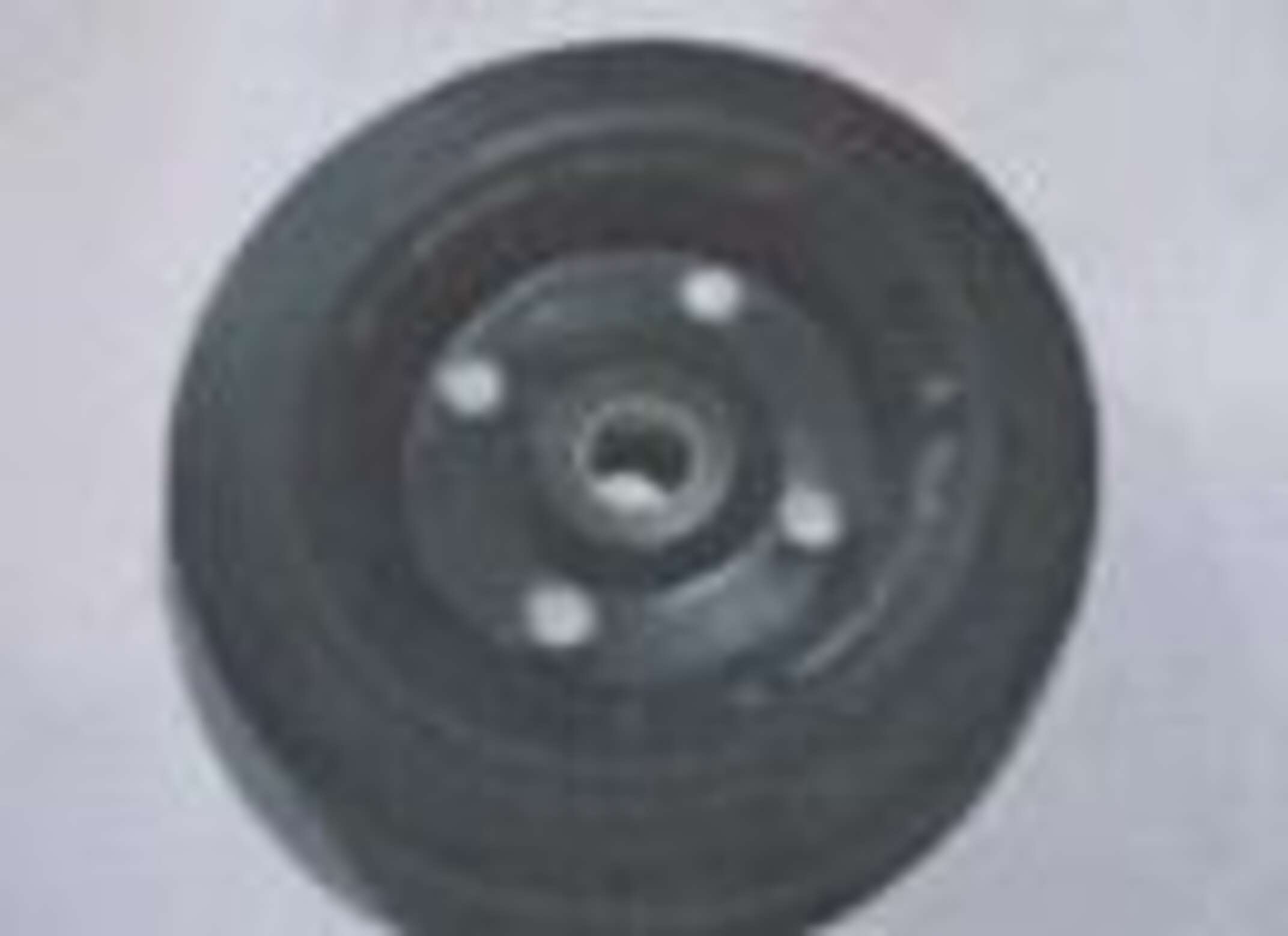 Колесо для тачек и платформ (литая резина) (180/50- 100mm, под ось 17mm) (1 подшипник, 4 болта) MRHD