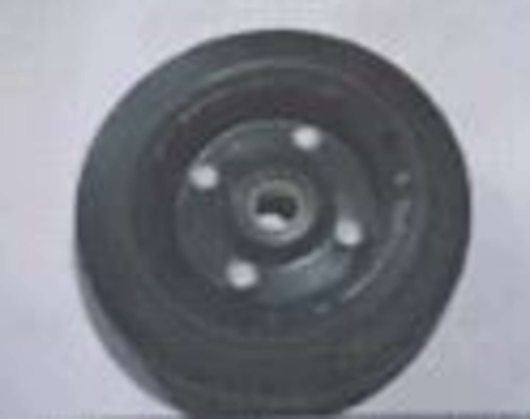 Колесо для тачек и платформ (литая резина) (180/50- 100mm, под ось 20mm) (1 подшипник, 4 болта) MRHD