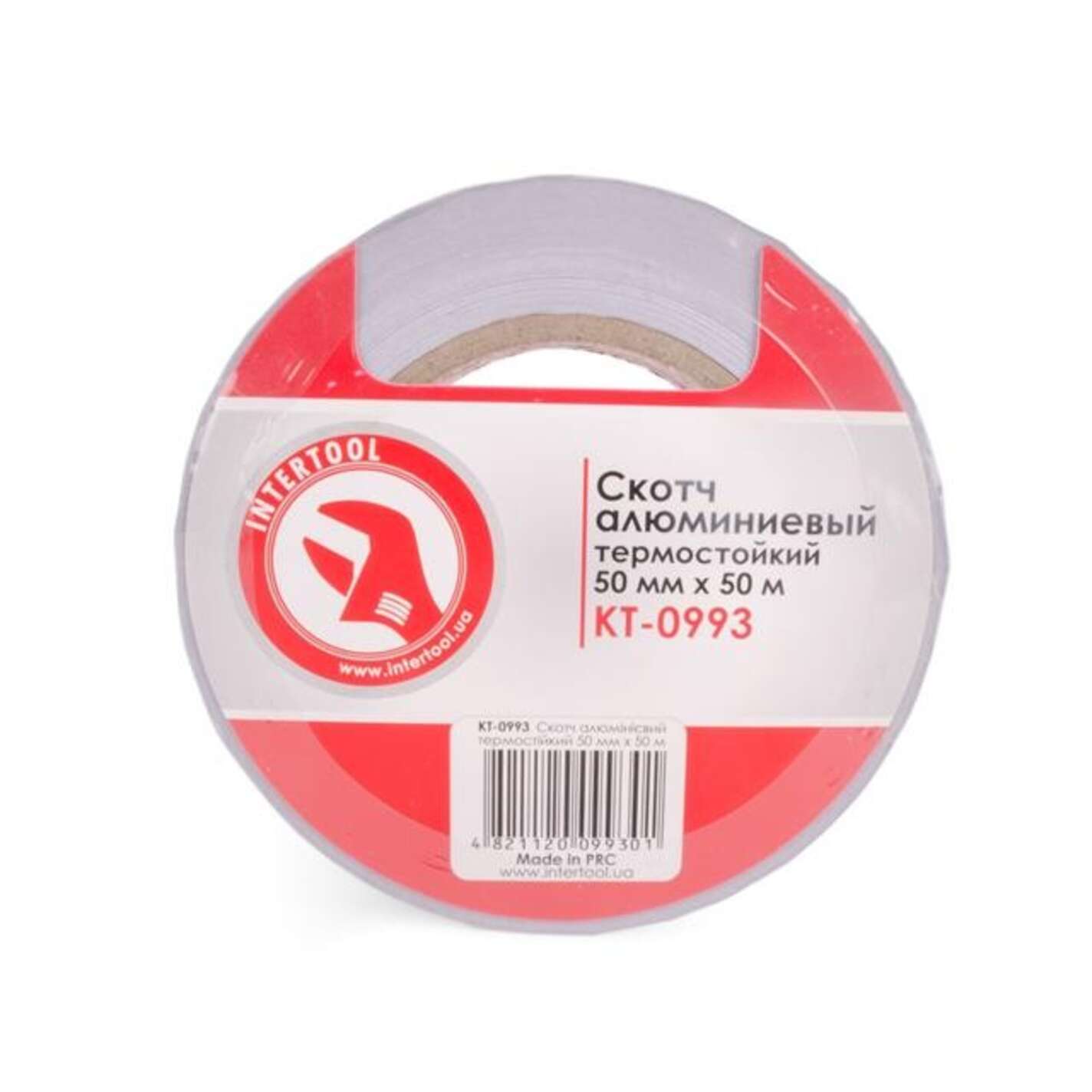Скотч алюминиевый термостойкий 50 мм*50 м INTERTOOL