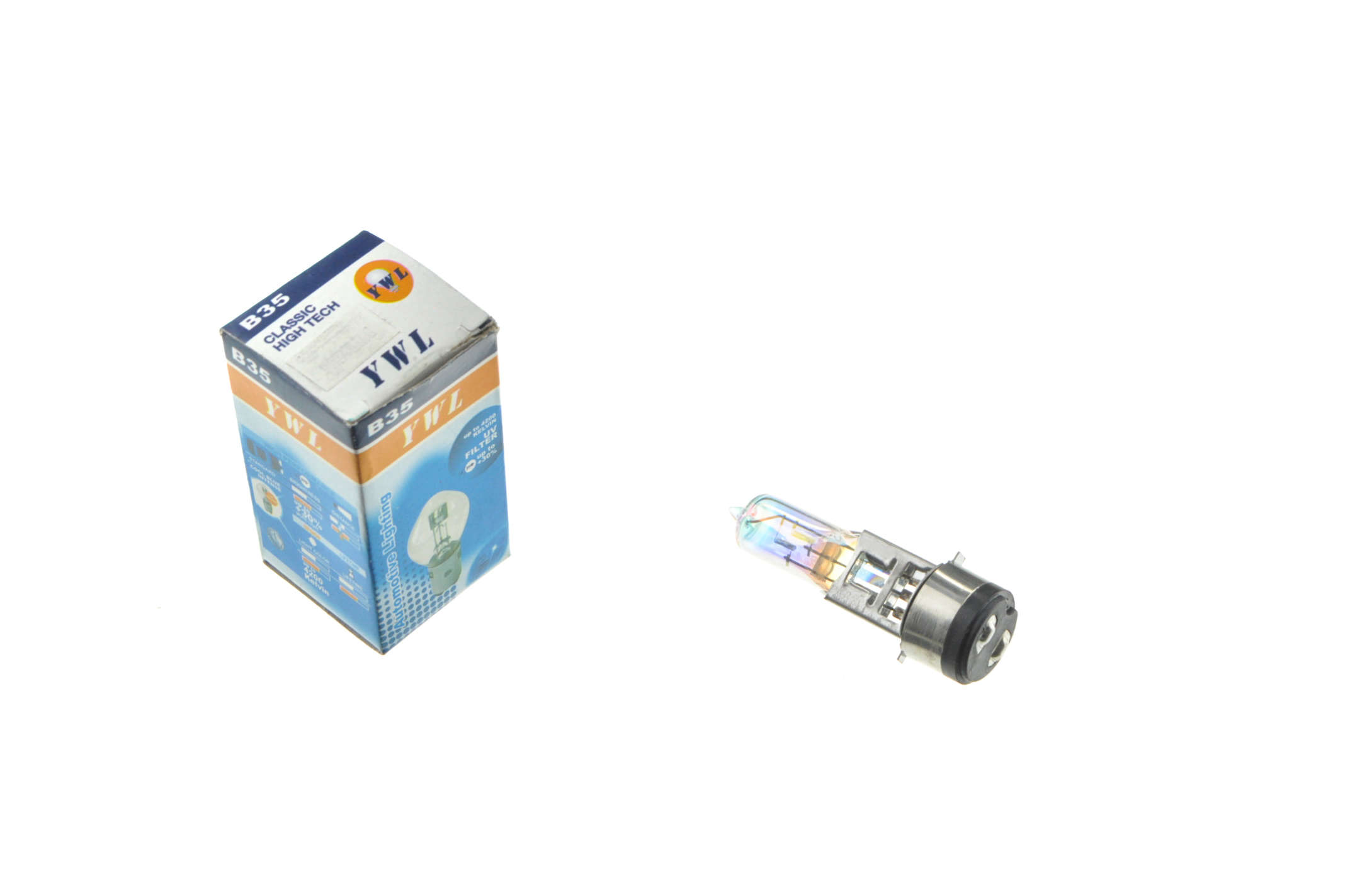 Лампа BA20D (2 уса) 12V 18W/18W (хамелеон розовый) YWL