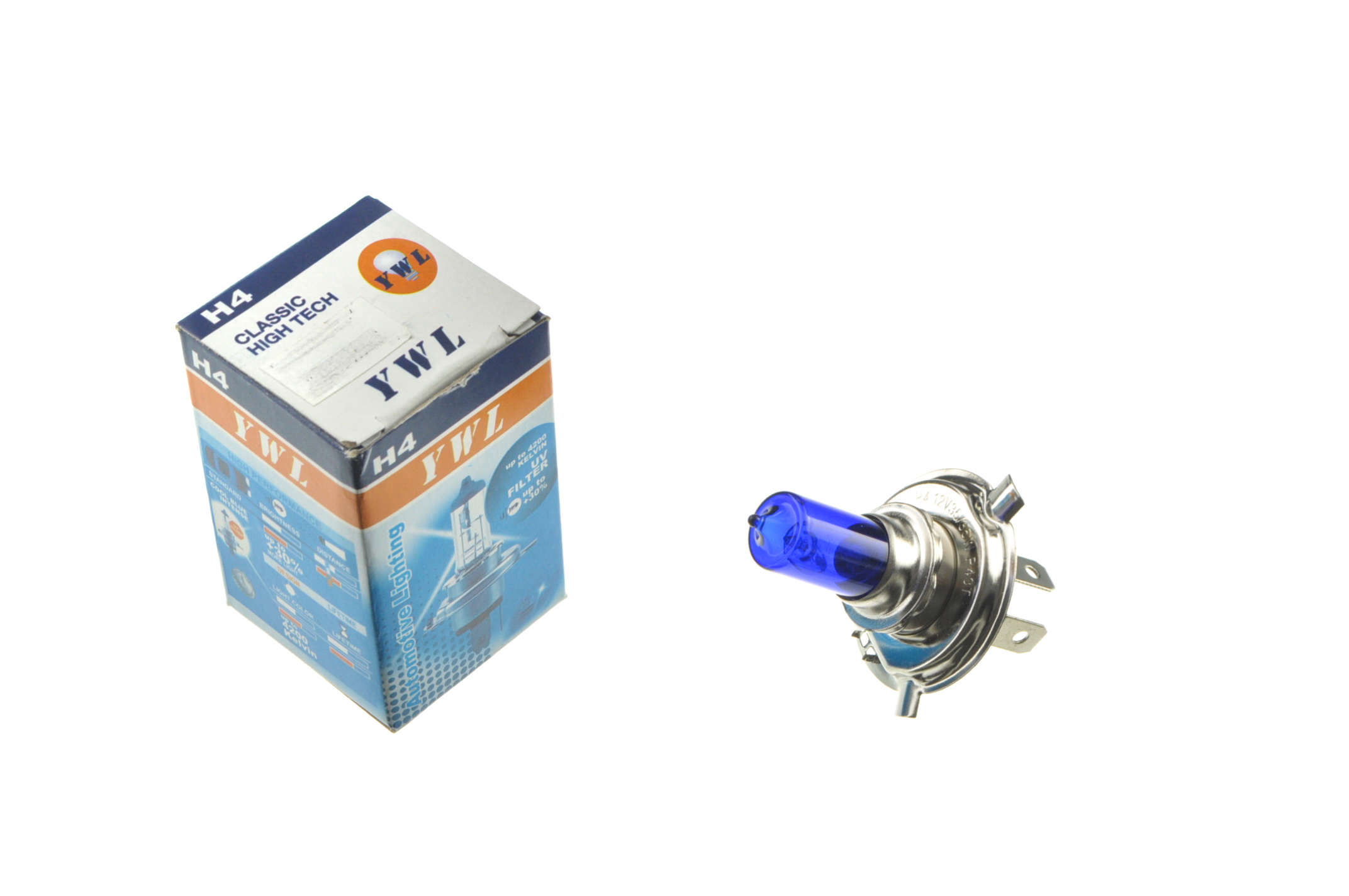 Лампа H4 (авто) 12V 35W/35W (ультра белая) YWL