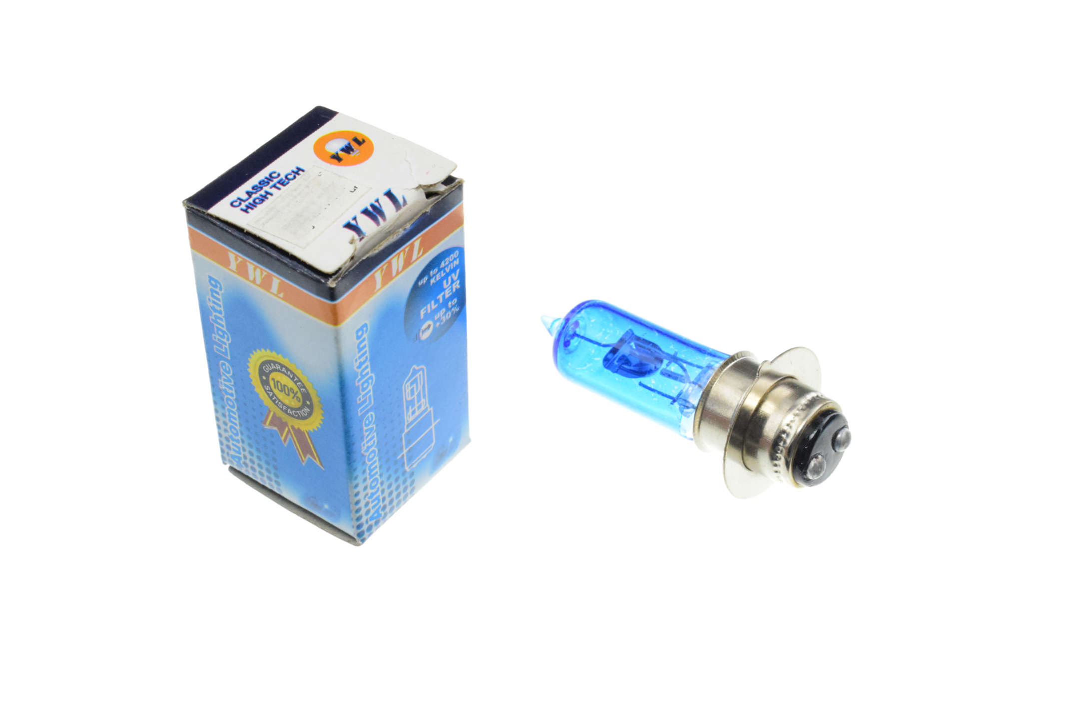 Лампа P15D-25-1 (1 ус) 12V 50W/50W (супер белая) YWL