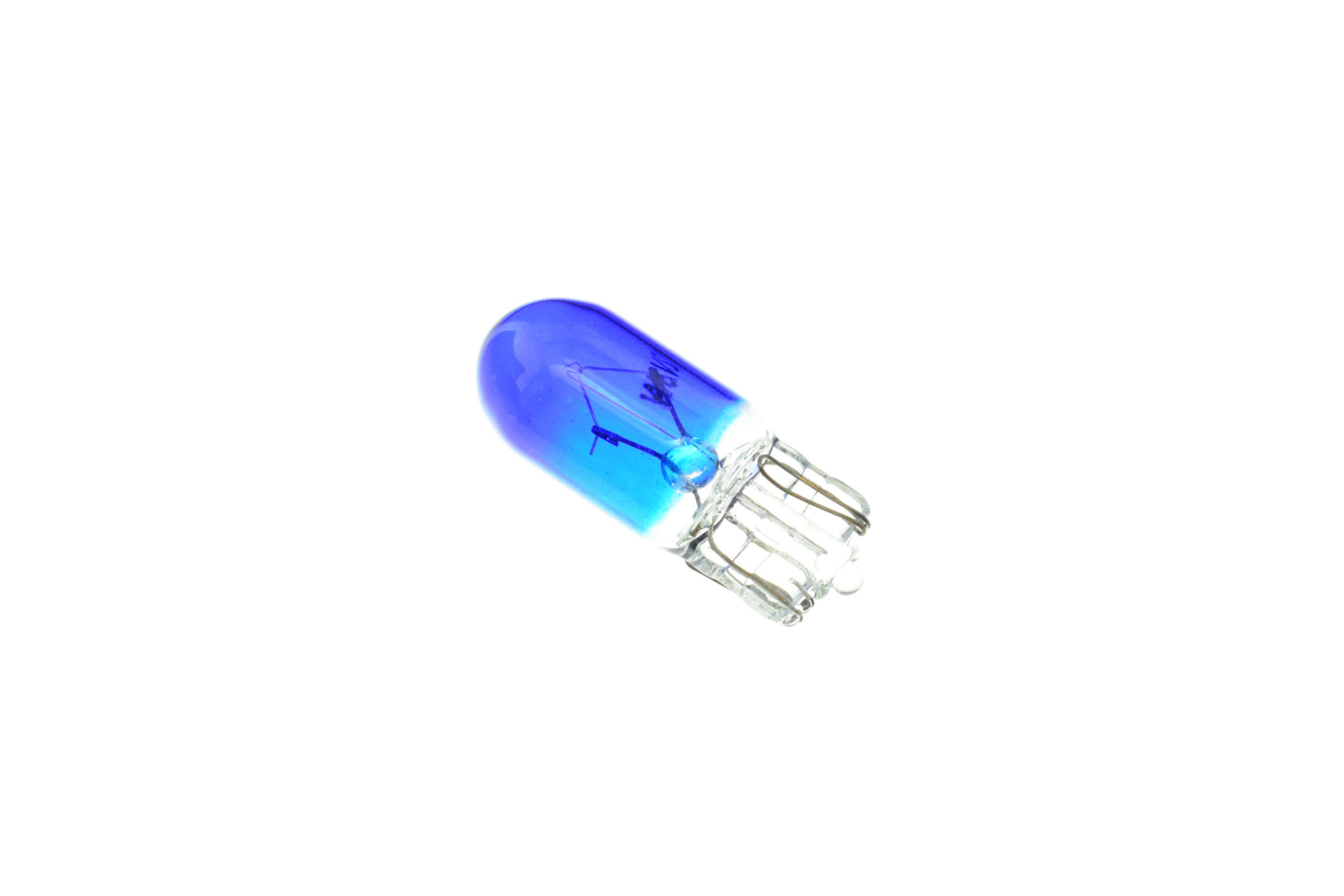 Лампа Т10 (безцокольная) 12V 3W (габарит, приборы) (синяя) YWL