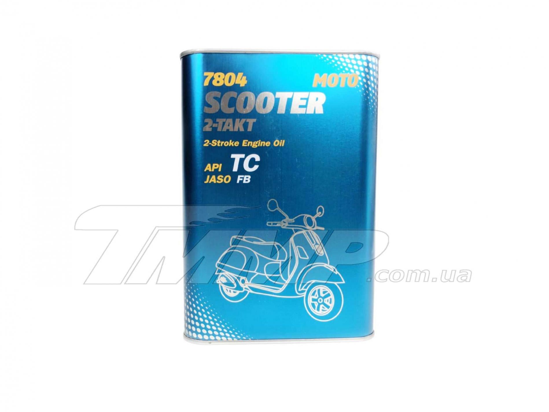Масло 2T, 1л (полусинтетика, 7804 Scooter 2-Takt API TC) MANNOL EVO