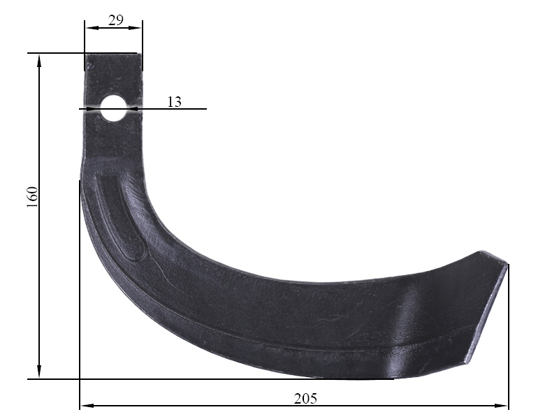 Нож фрезы правый IT-225 A-a 500gr 160*205 мм Мототрактор AMG