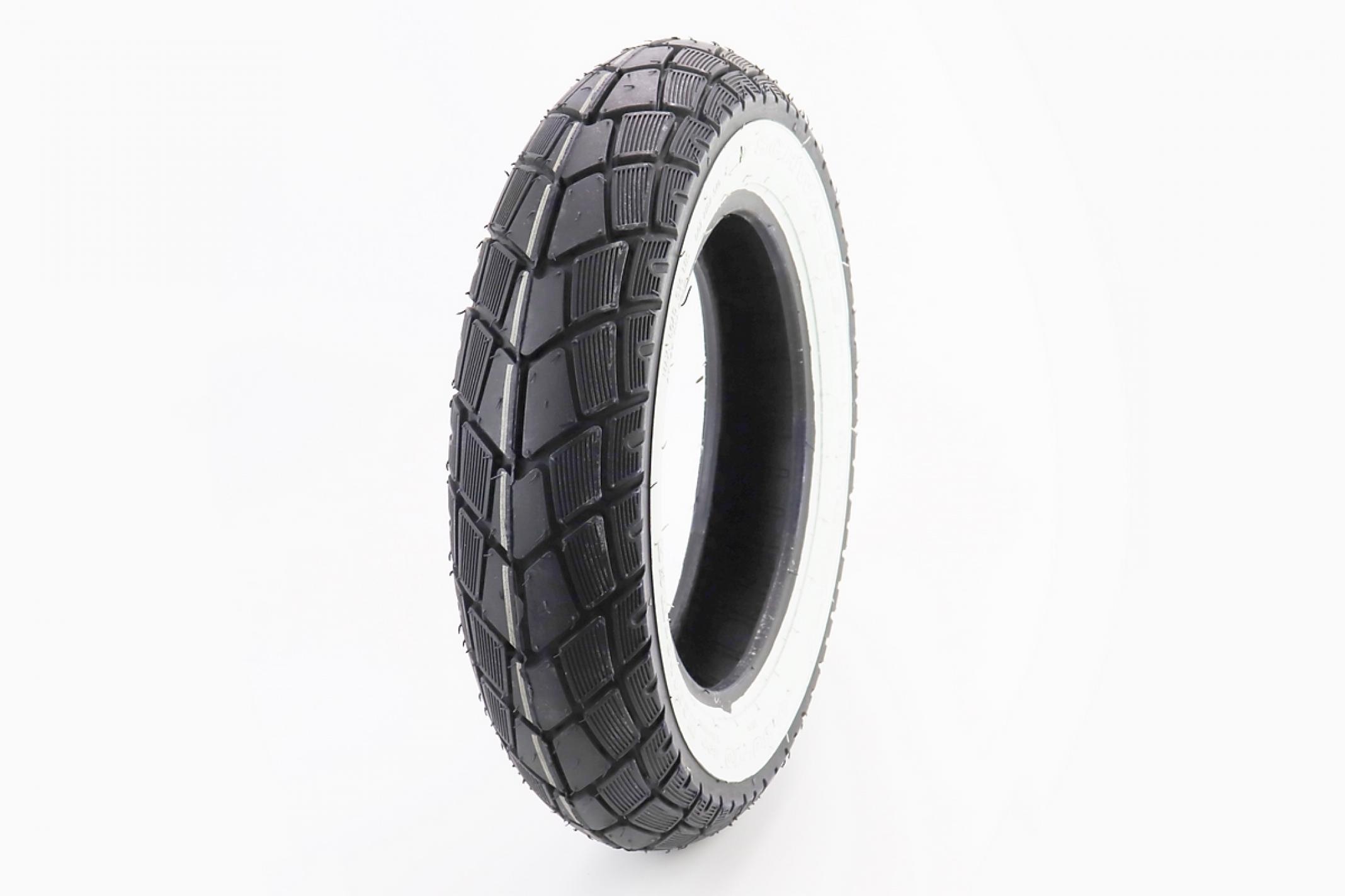 Мотошина 3,50 -10 TL шипованная (белый борт) HS-540 KS-13